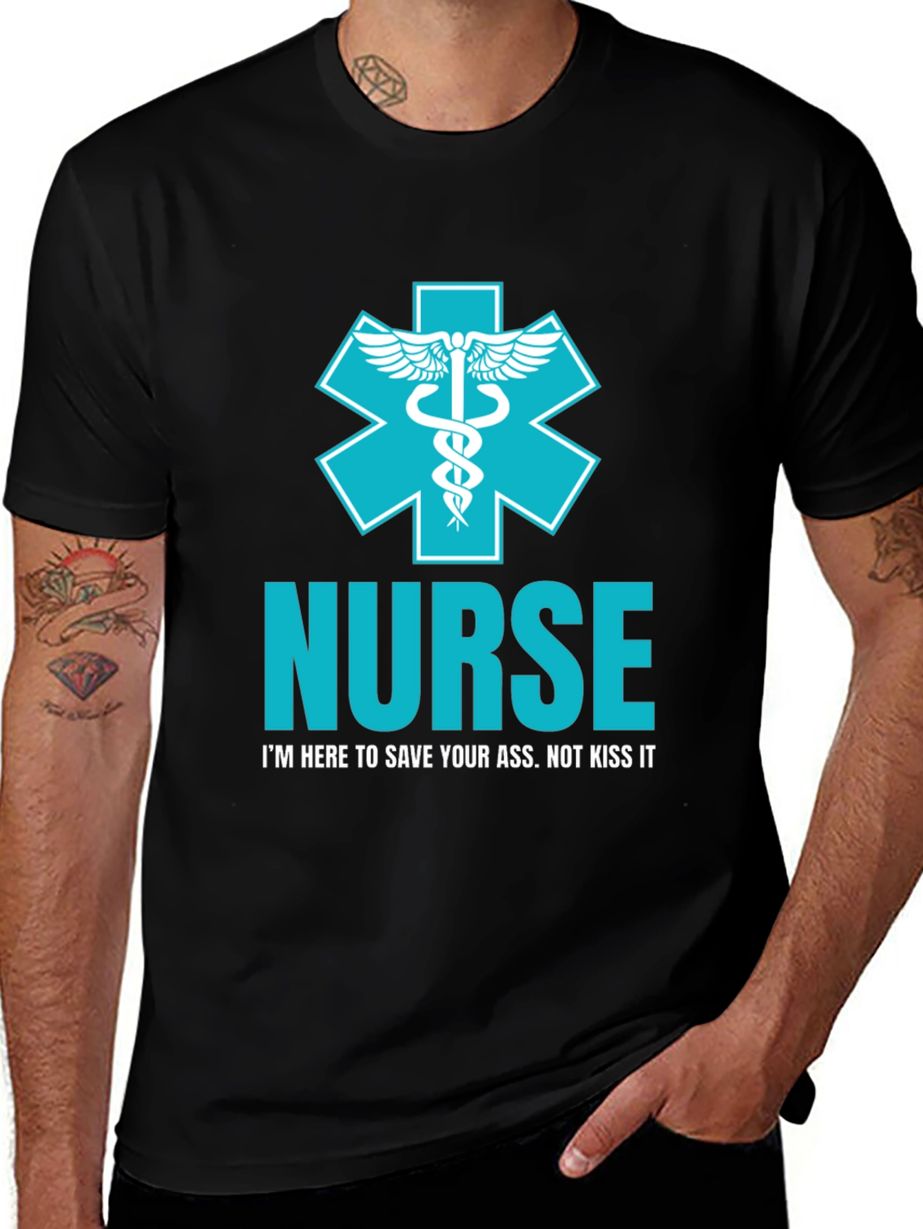 Variant 2 of Nurse T-Shirt: Save Your Ass, Not Kiss It
