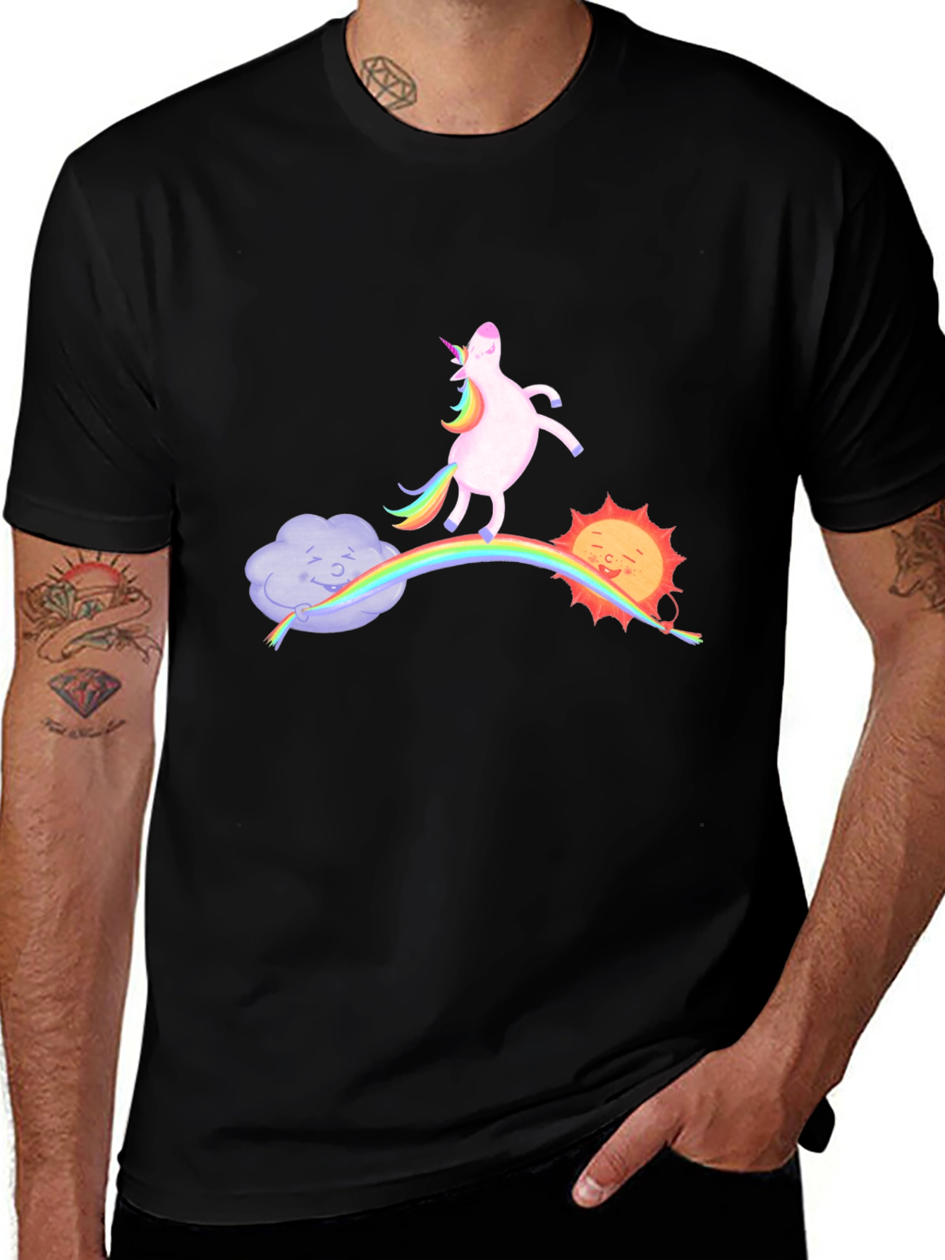 Variant 11 of Unicorn Rainbow T-Shirt - Whimsical Graphic Tee