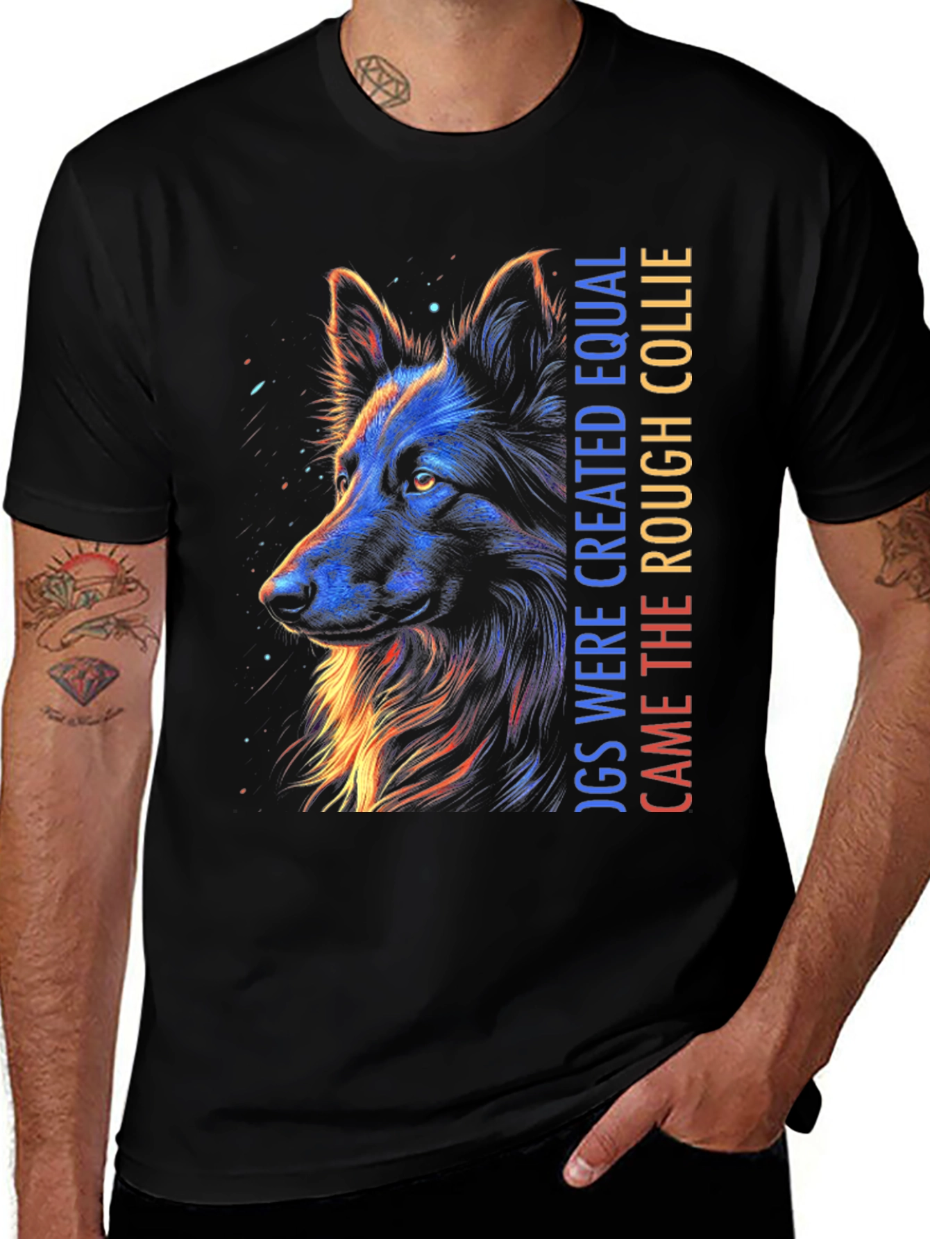 Rough Collie Dog Graphic T-Shirt