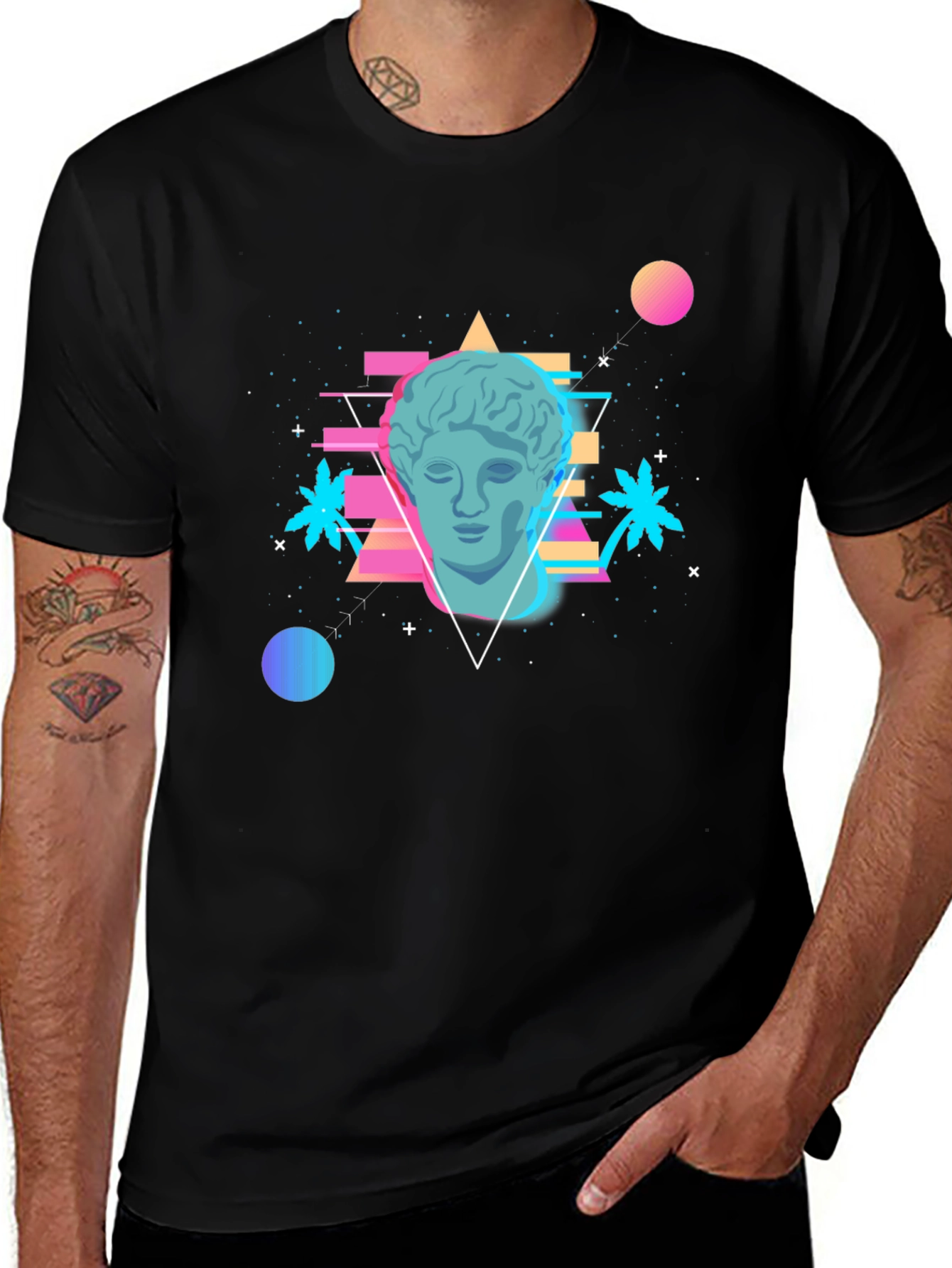 Variant 24 of Vaporwave Statue T-Shirt - Retro Aesthetic Tee
