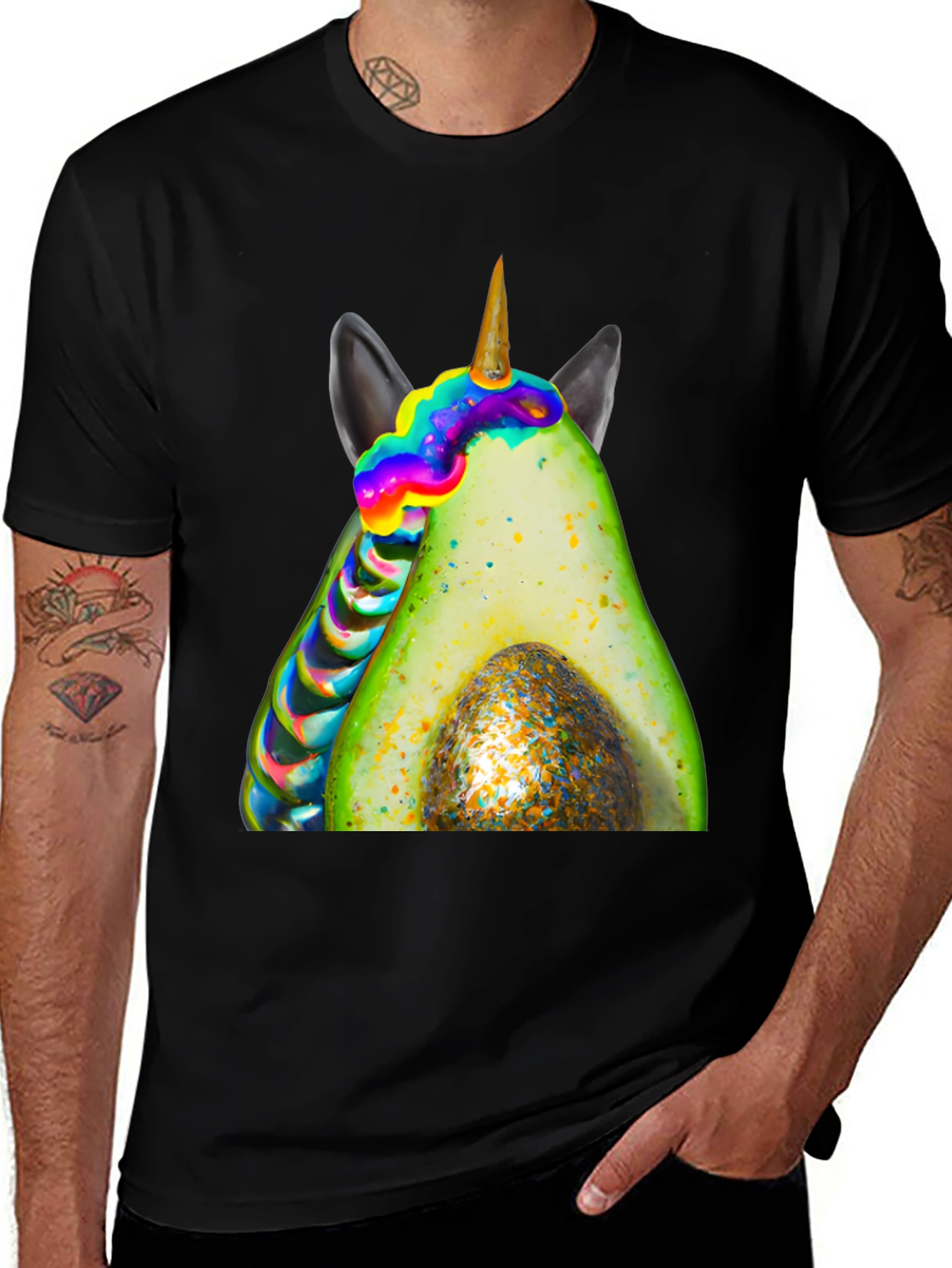 Variant 26 of Unicorn Avocado Graphic T-Shirt - Novelty Tee