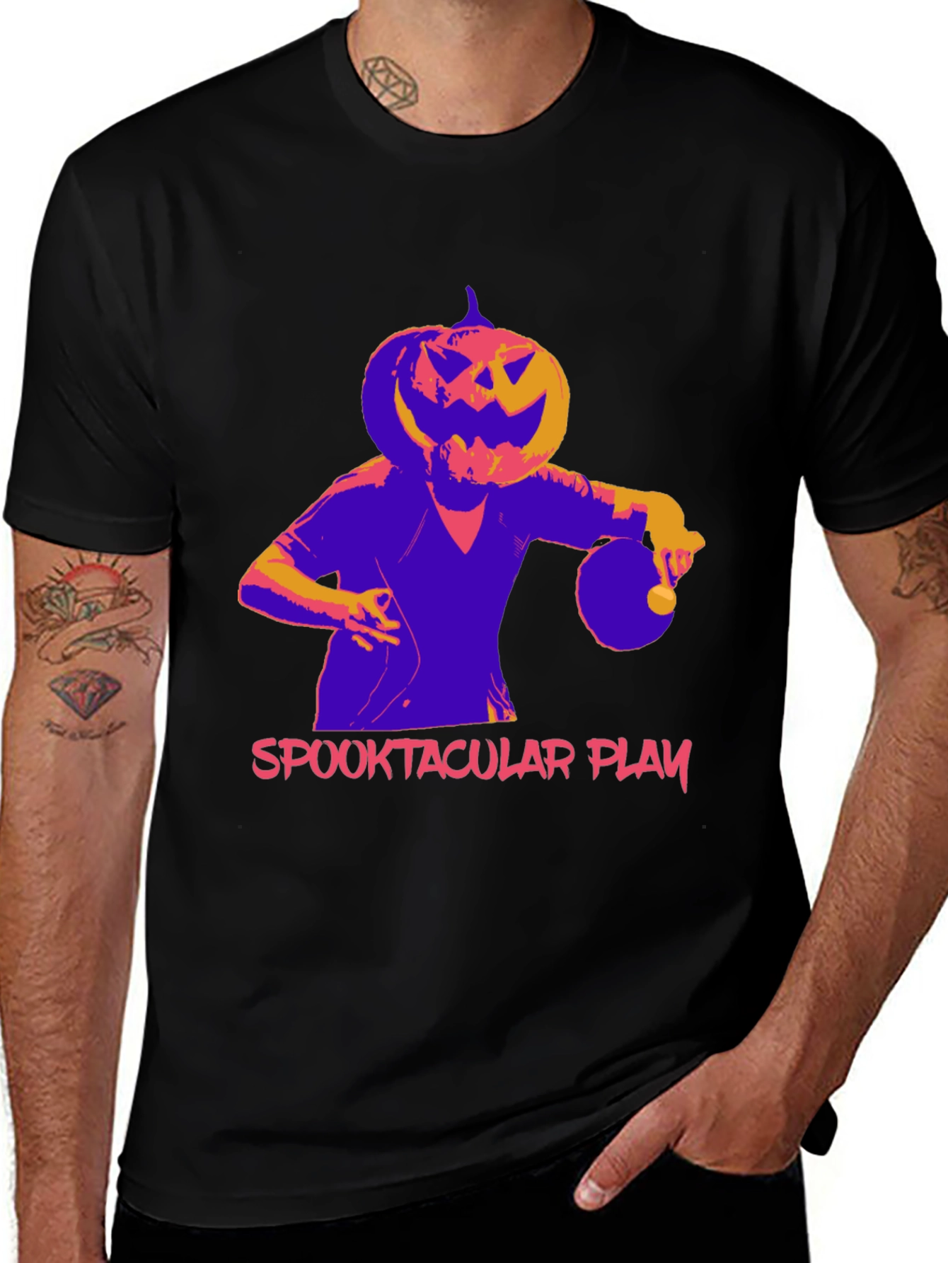 Spooktacular Play Halloween Pumpkin Head Graphic Tee