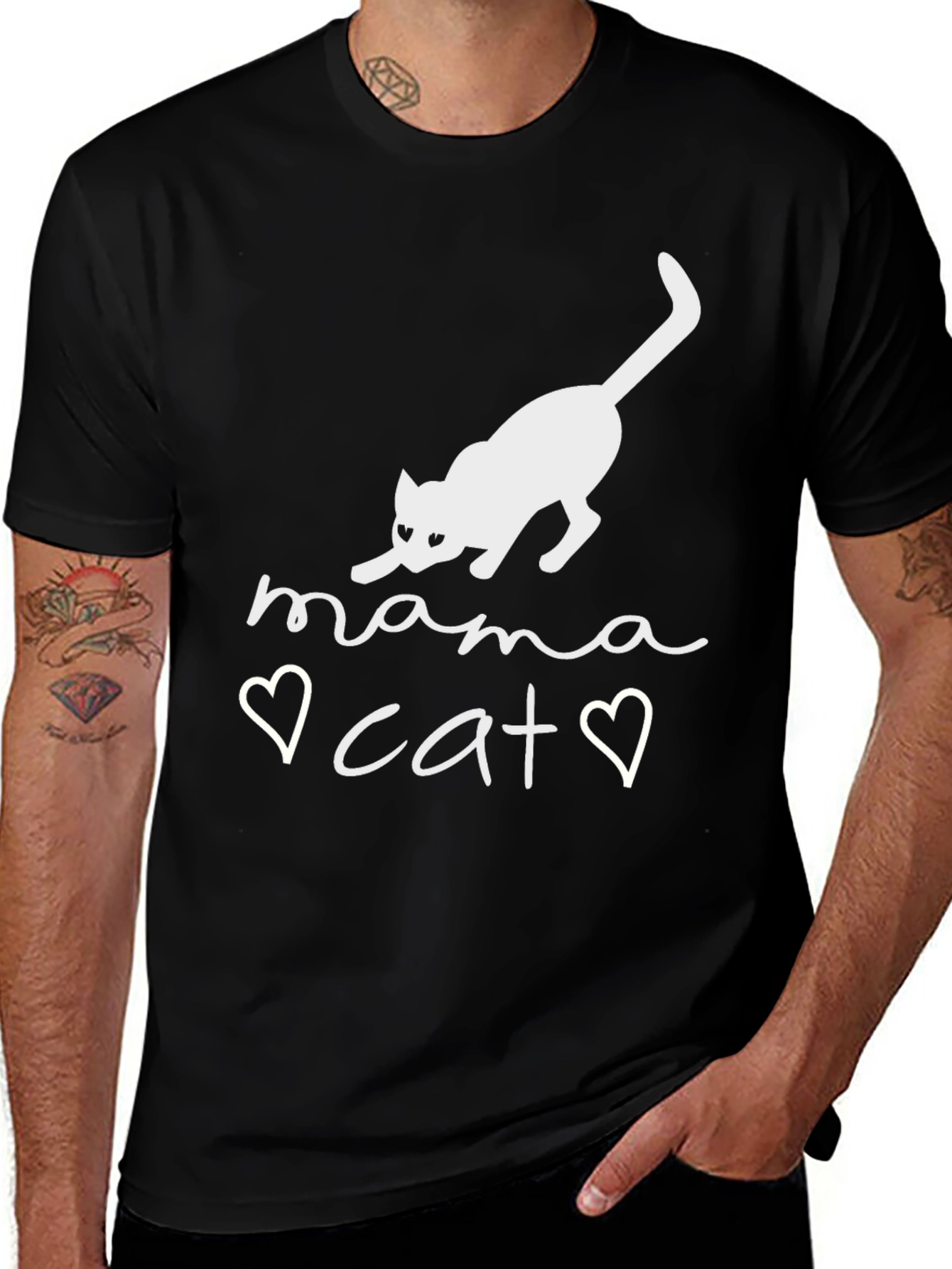 Variant 3 of Mama Cat T-Shirt - Cute Cat Lover Tee