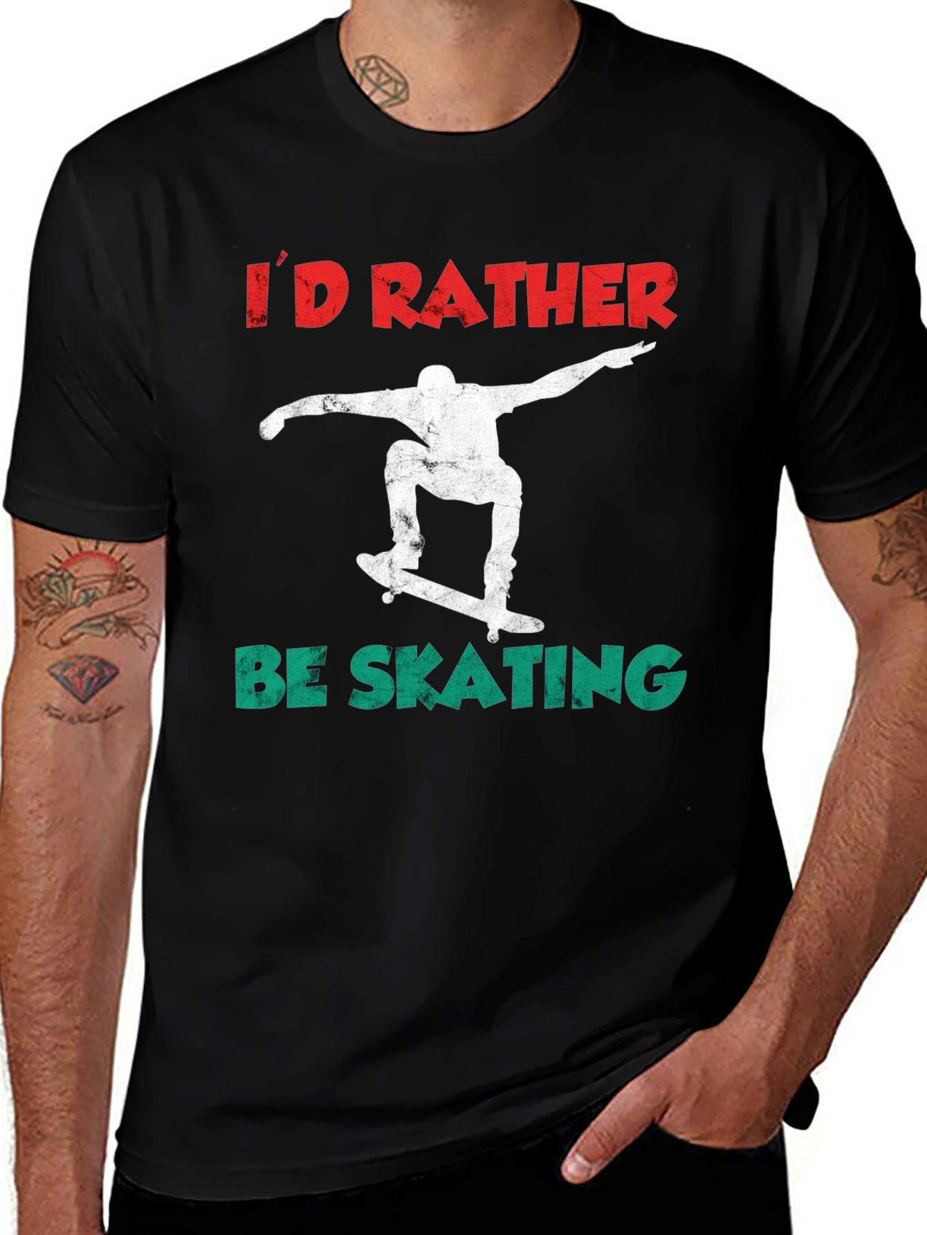 Variant 20 of I'd Rather Be Skating T-Shirt