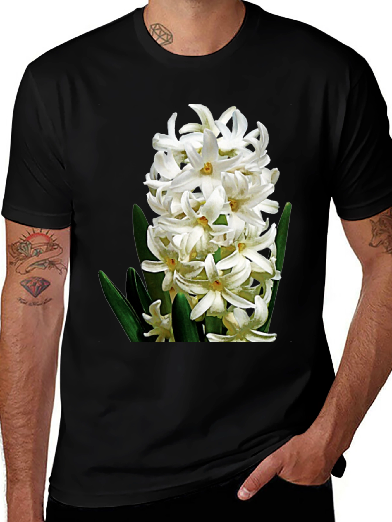 Hyacinth Flower Print T-Shirt