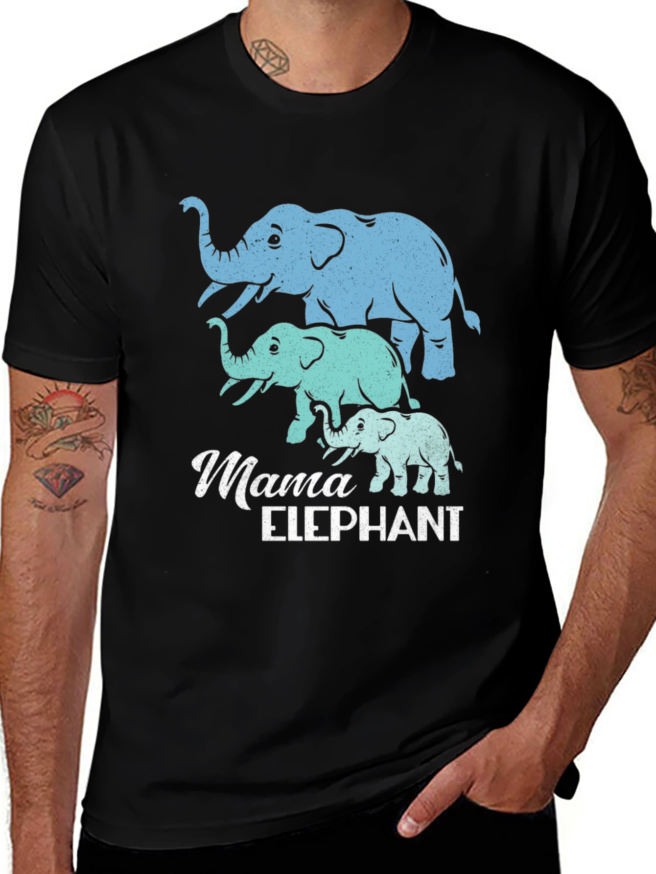 Variant 29 of Mama Elephant T-Shirt - Cute Family Matching Tee