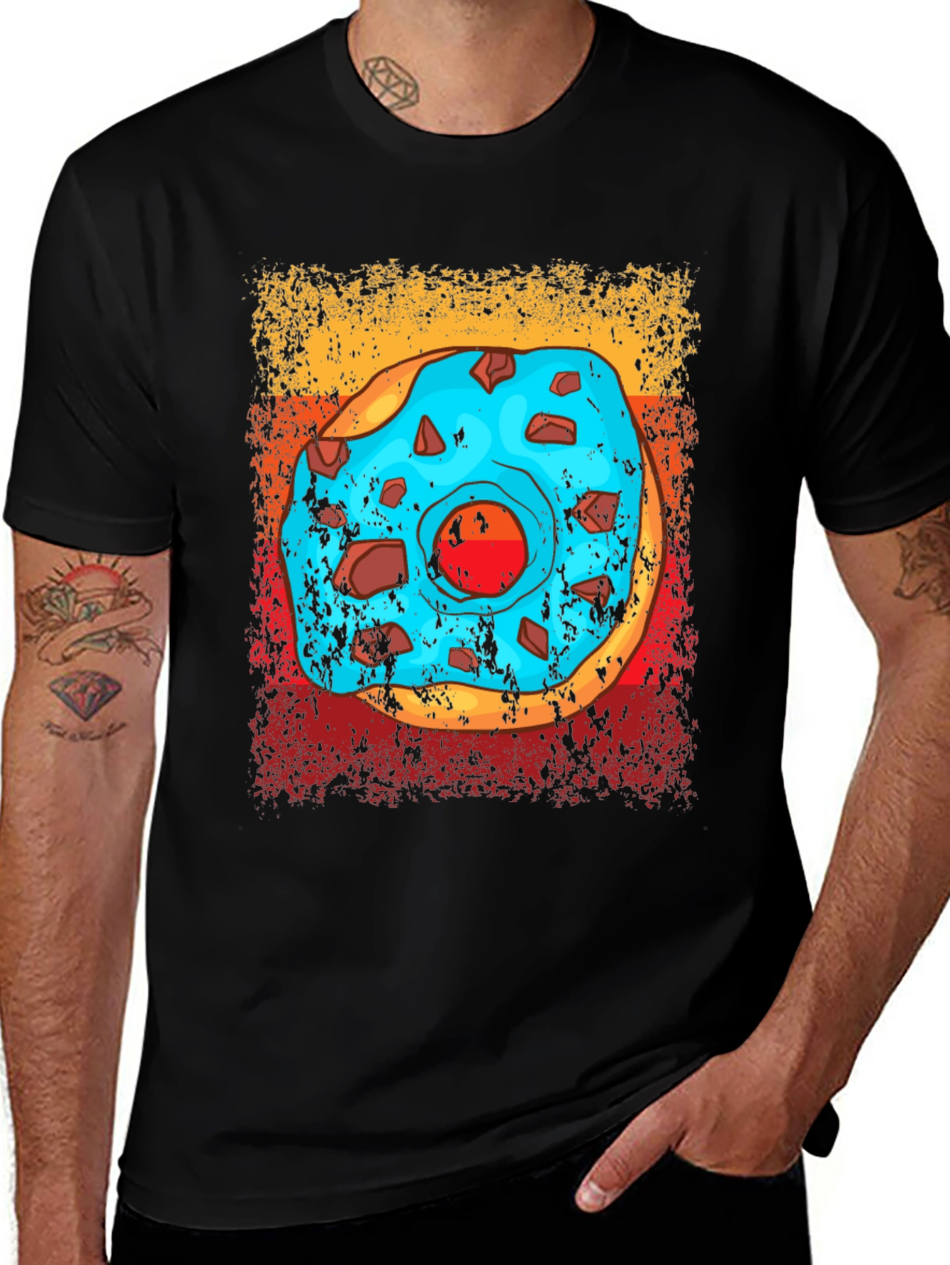 Variant 15 of Donut Graphic T-Shirt - Novelty Food Tee