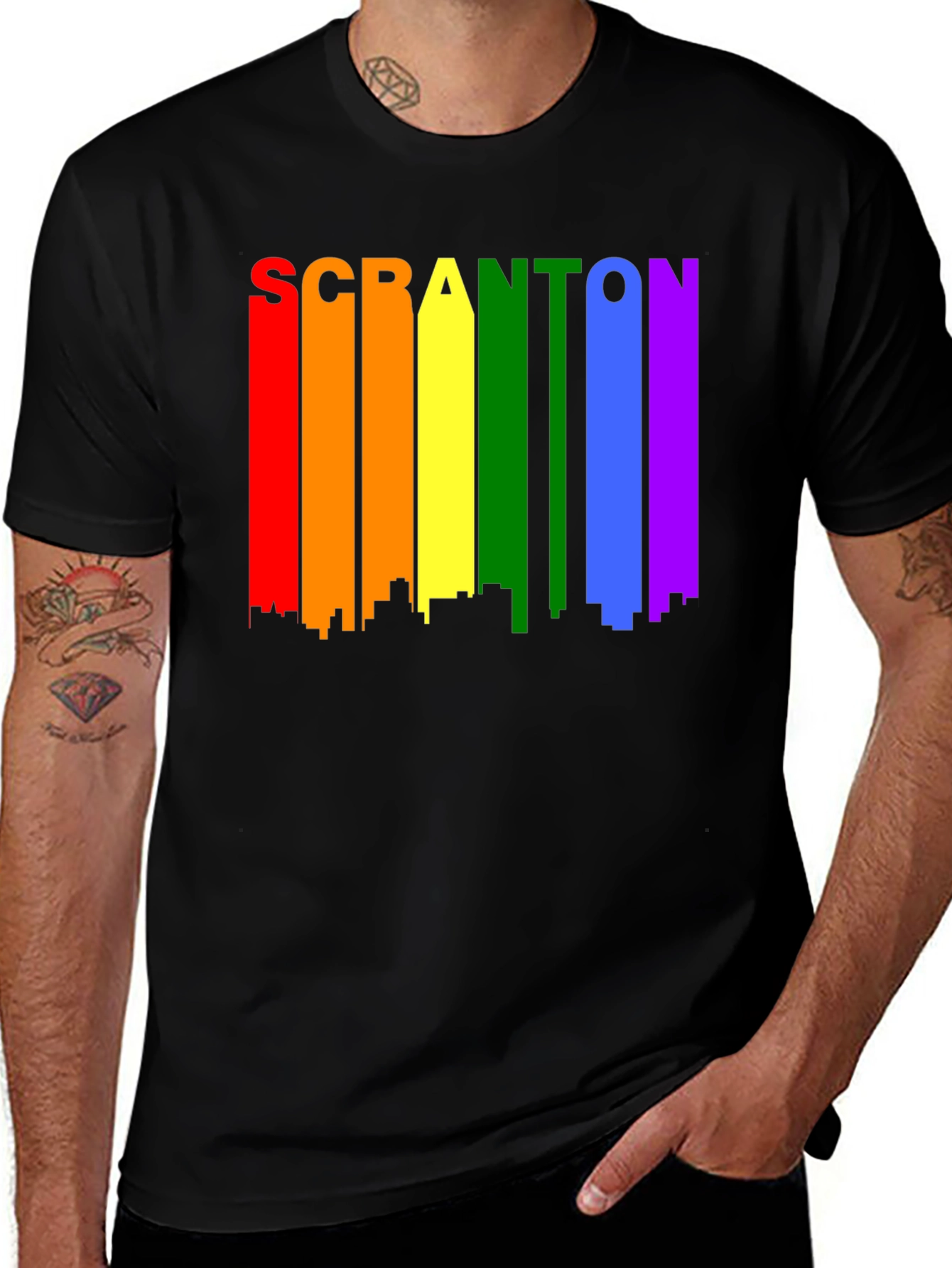 Scranton Rainbow Skyline T-Shirt