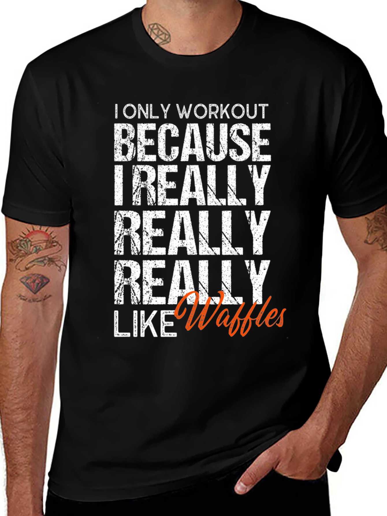 Waffles Workout Graphic Tee