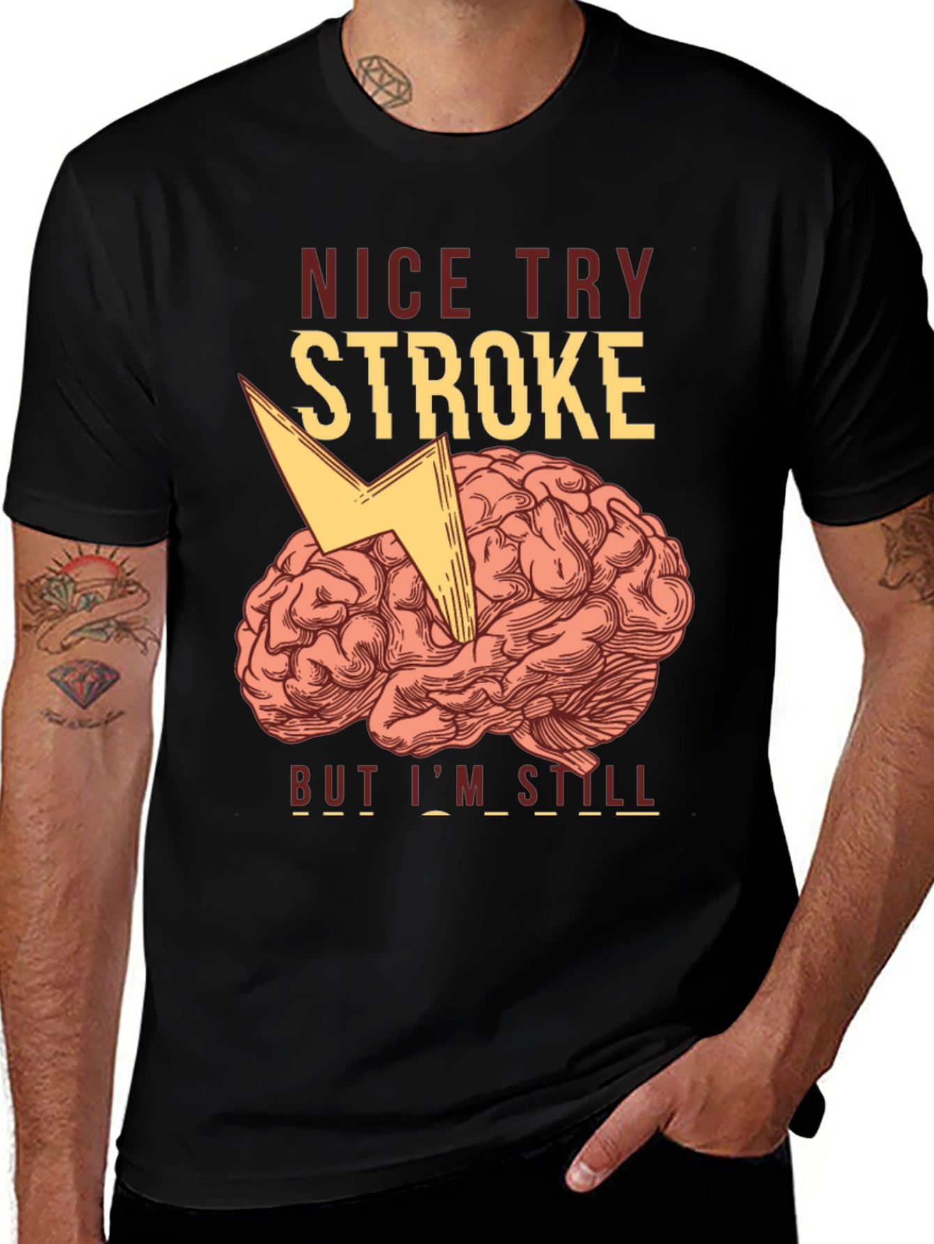Variant 18 of Funny Stroke Survivor T-Shirt - Brain Humor
