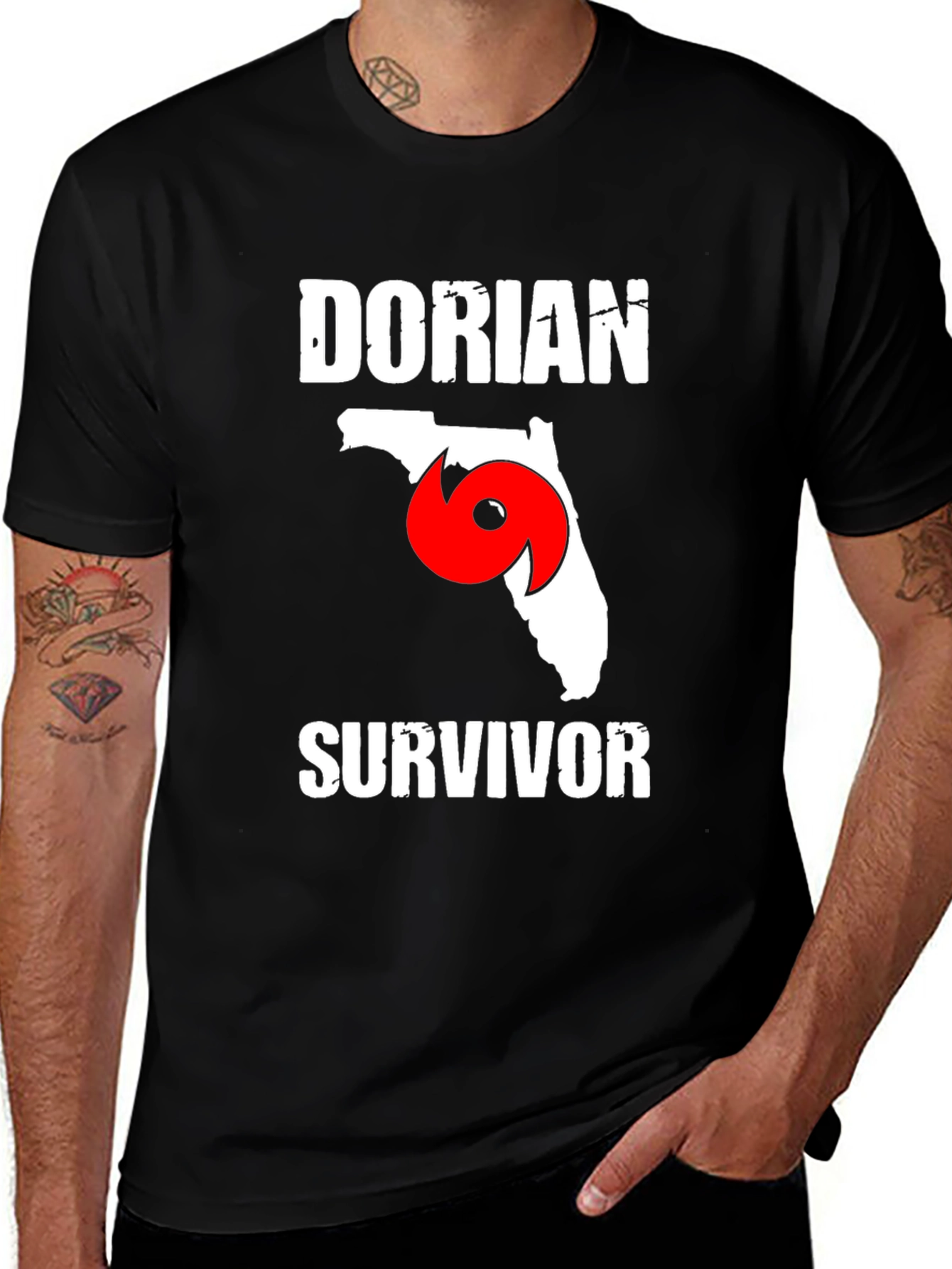 Dorian Survivor T-Shirt Florida Hurricane Relief Tee