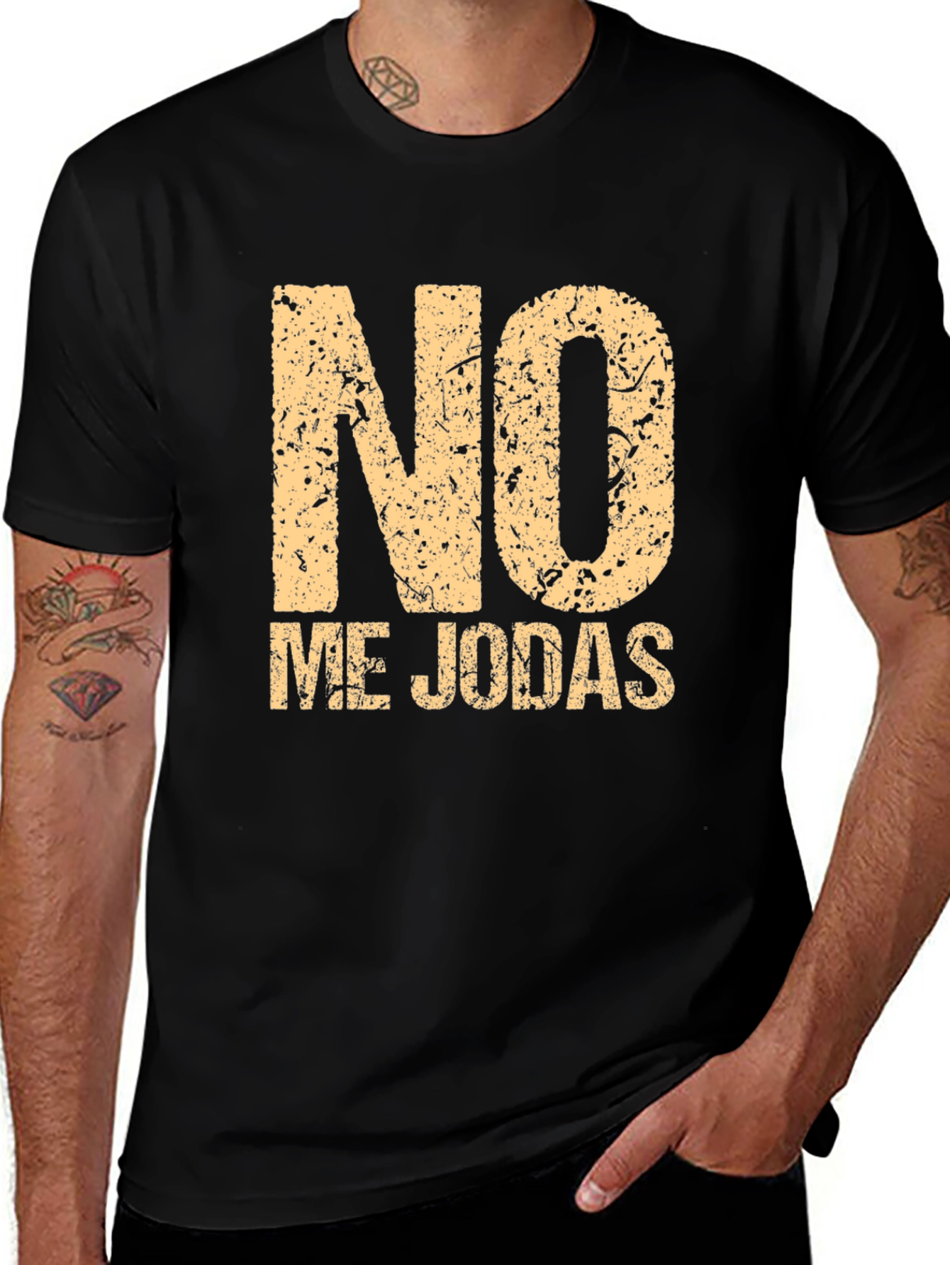 Variant 19 of No Me Jodas Graphic Tee - Men's Black T-Shirt