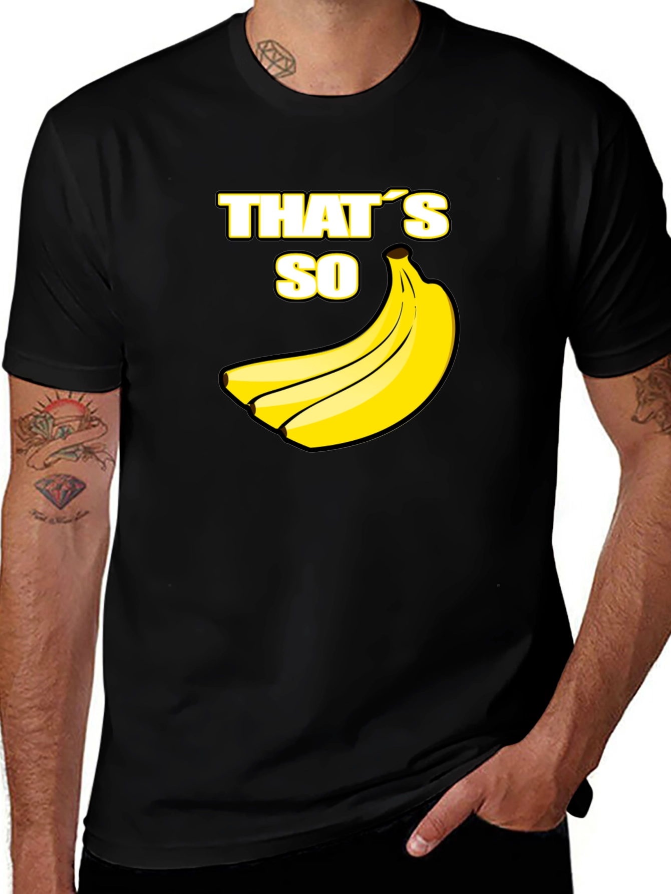 Variant 2 of That's So Banana Black T-Shirt
