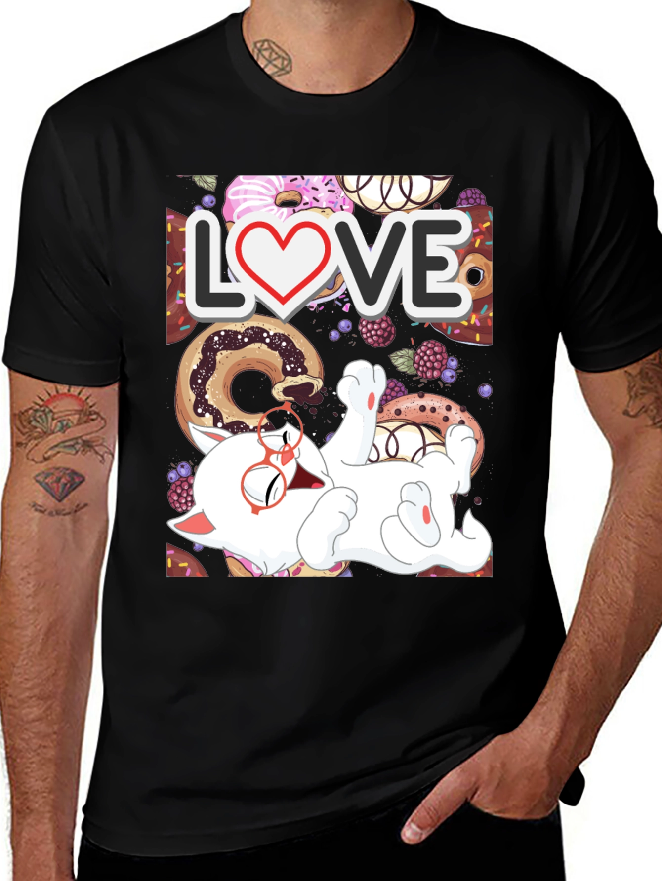 Variant 7 of Donut Love Cat T-Shirt