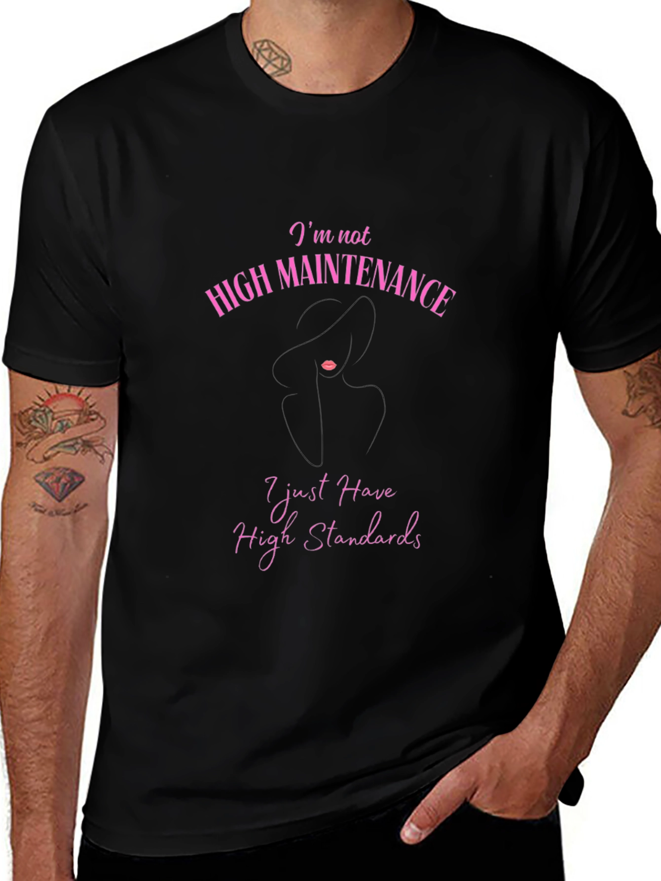 Variant 2 of High Standards Graphic Tee - Sassy Black T-Shirt