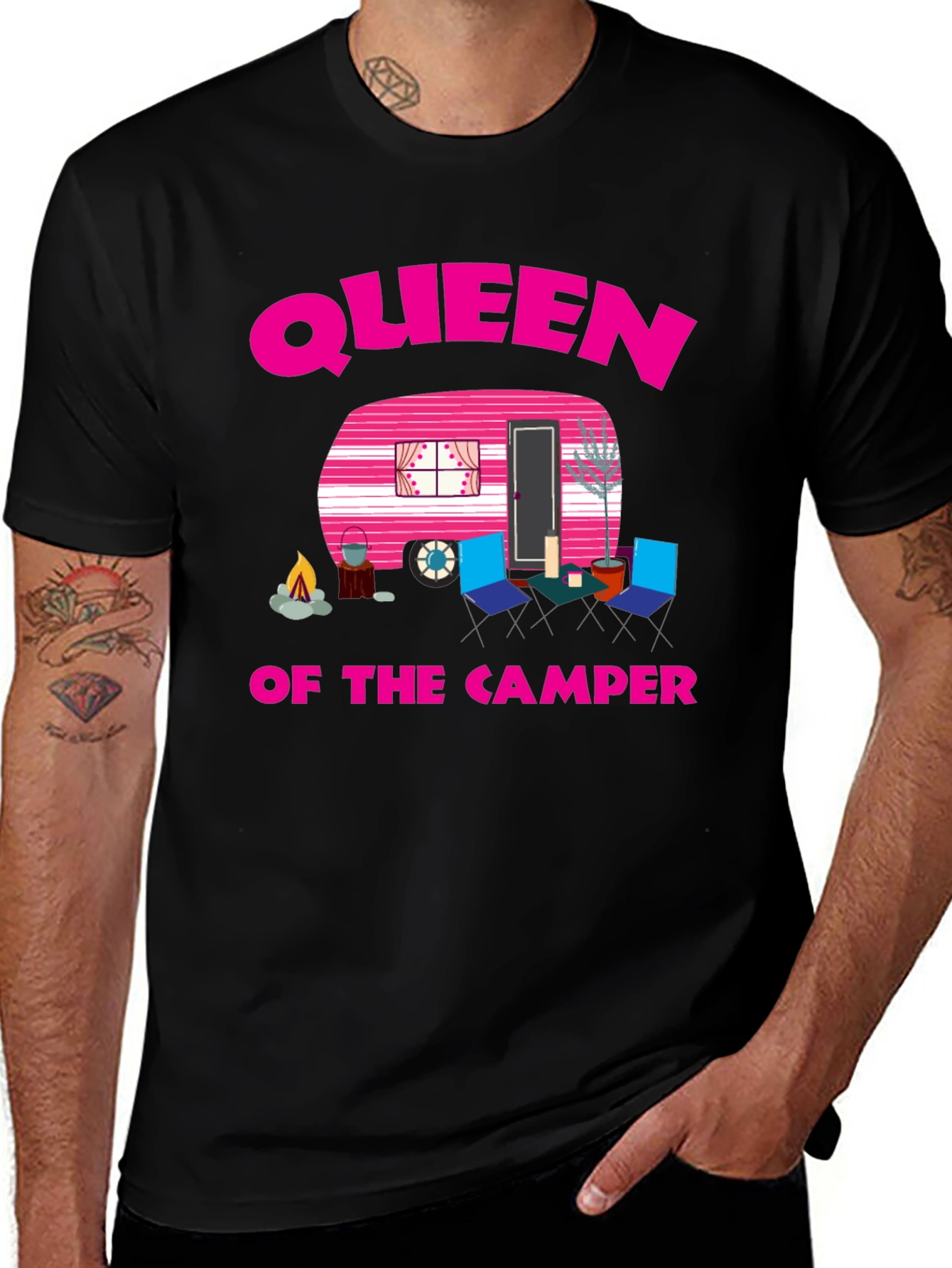 Variant 14 of Queen of the Camper Graphic Tee - Camping Lover