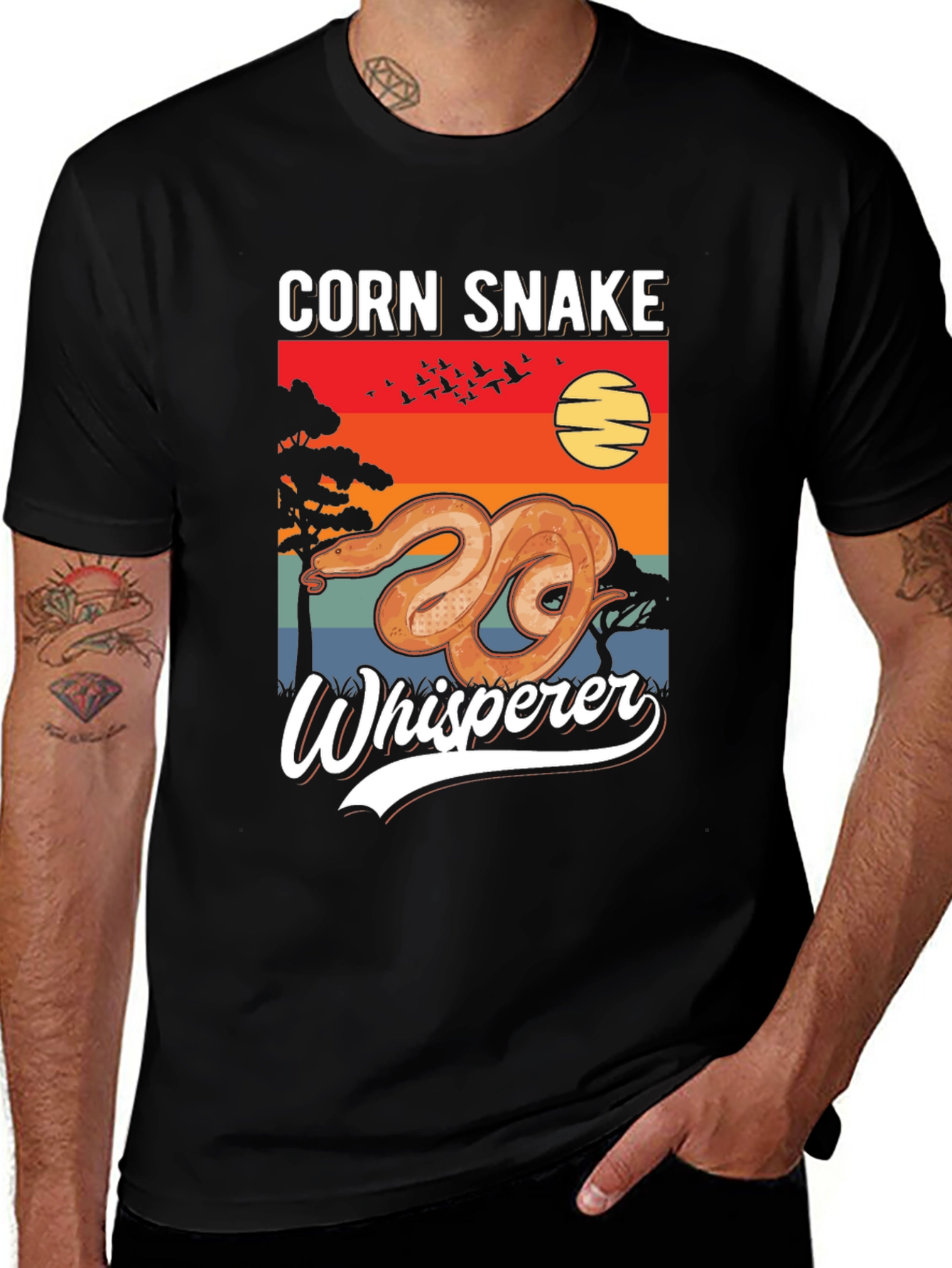 Variant 28 of Corn Snake Whisperer Black T-Shirt