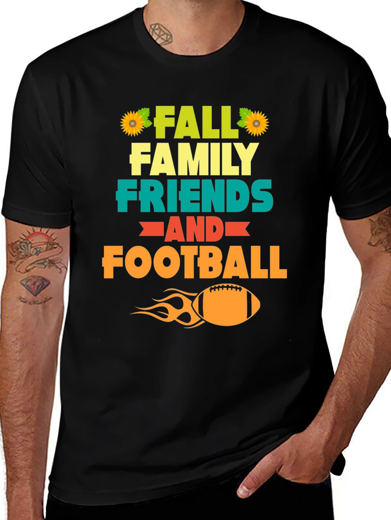 Variant 2 of Fall Family Friends Football T-Shirt