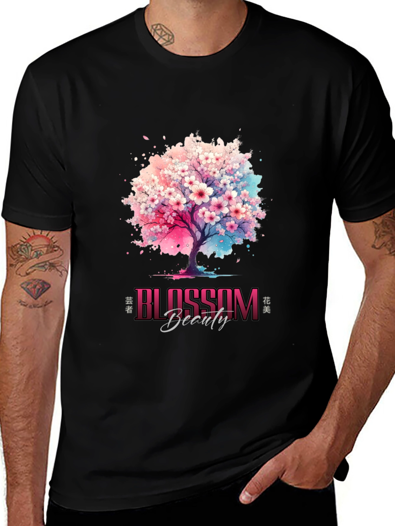 Variant 20 of Blossom Beauty Graphic Tee - Artistic Design
