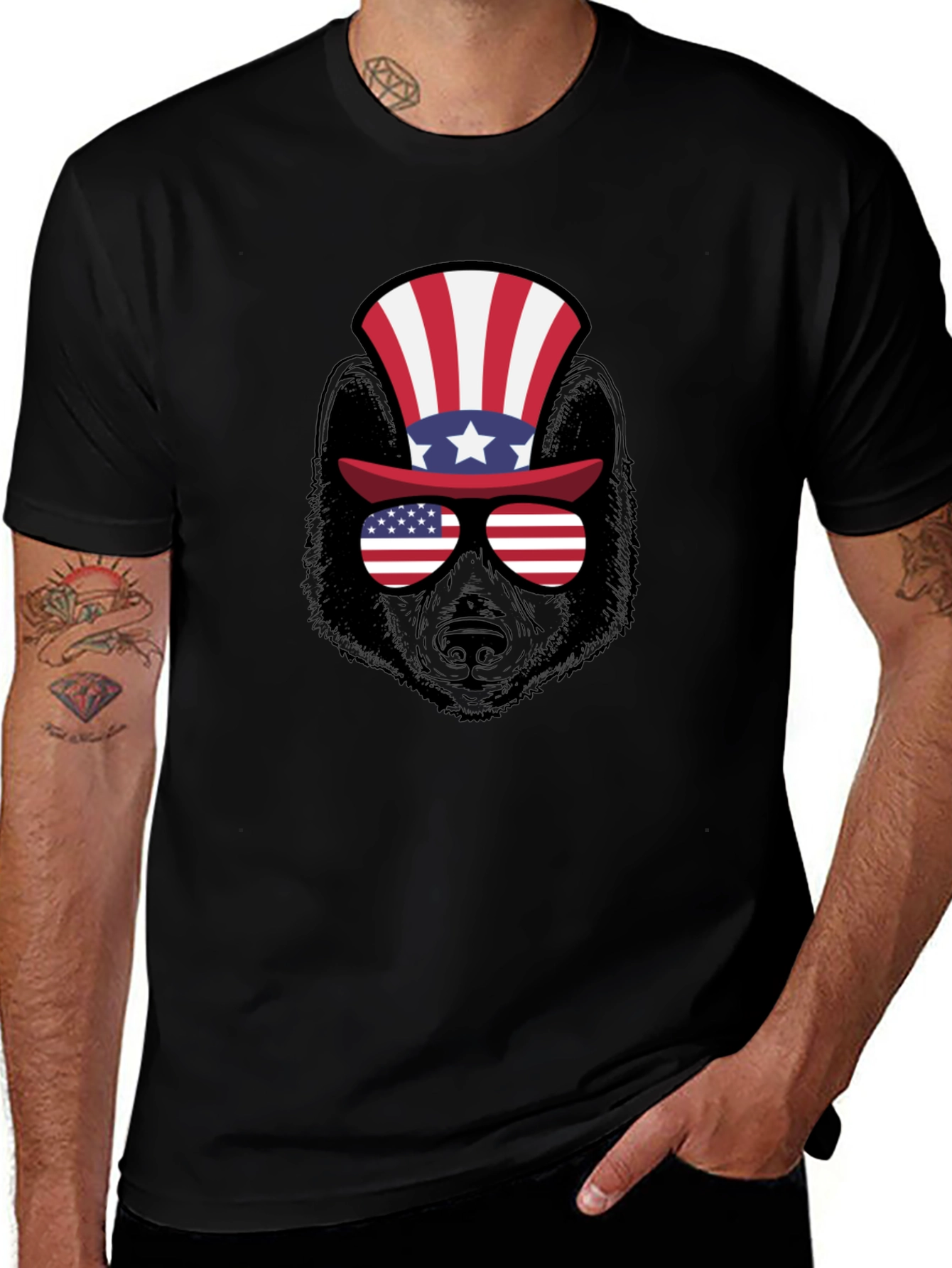 Variant 18 of Patriotic Bear T-Shirt - USA Bear