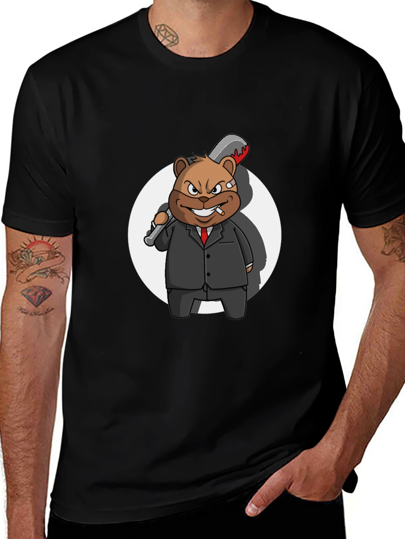 Variant 7 of Cartoon Mob Boss Bear T-Shirt