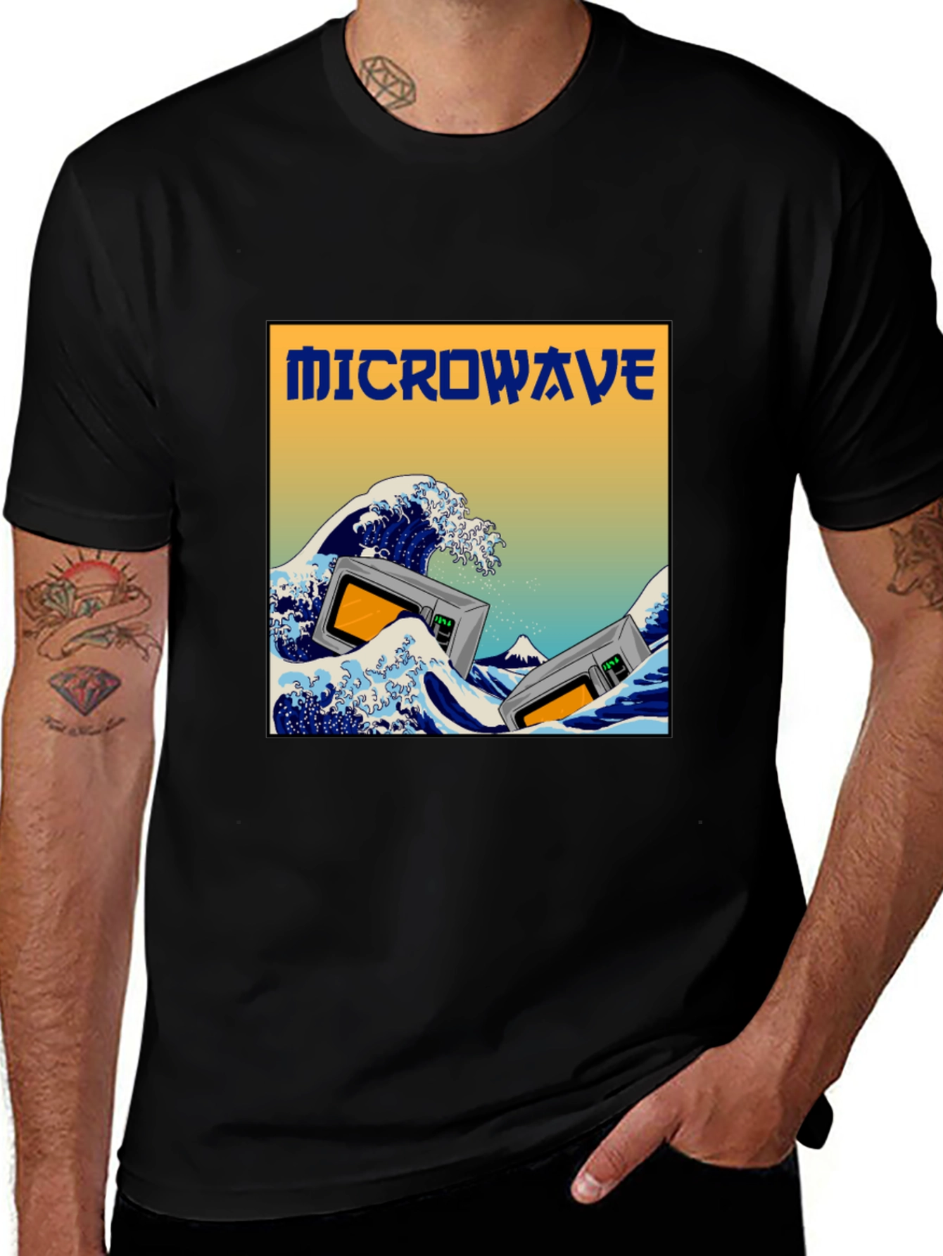 Variant 3 of Microwave Great Wave T-Shirt