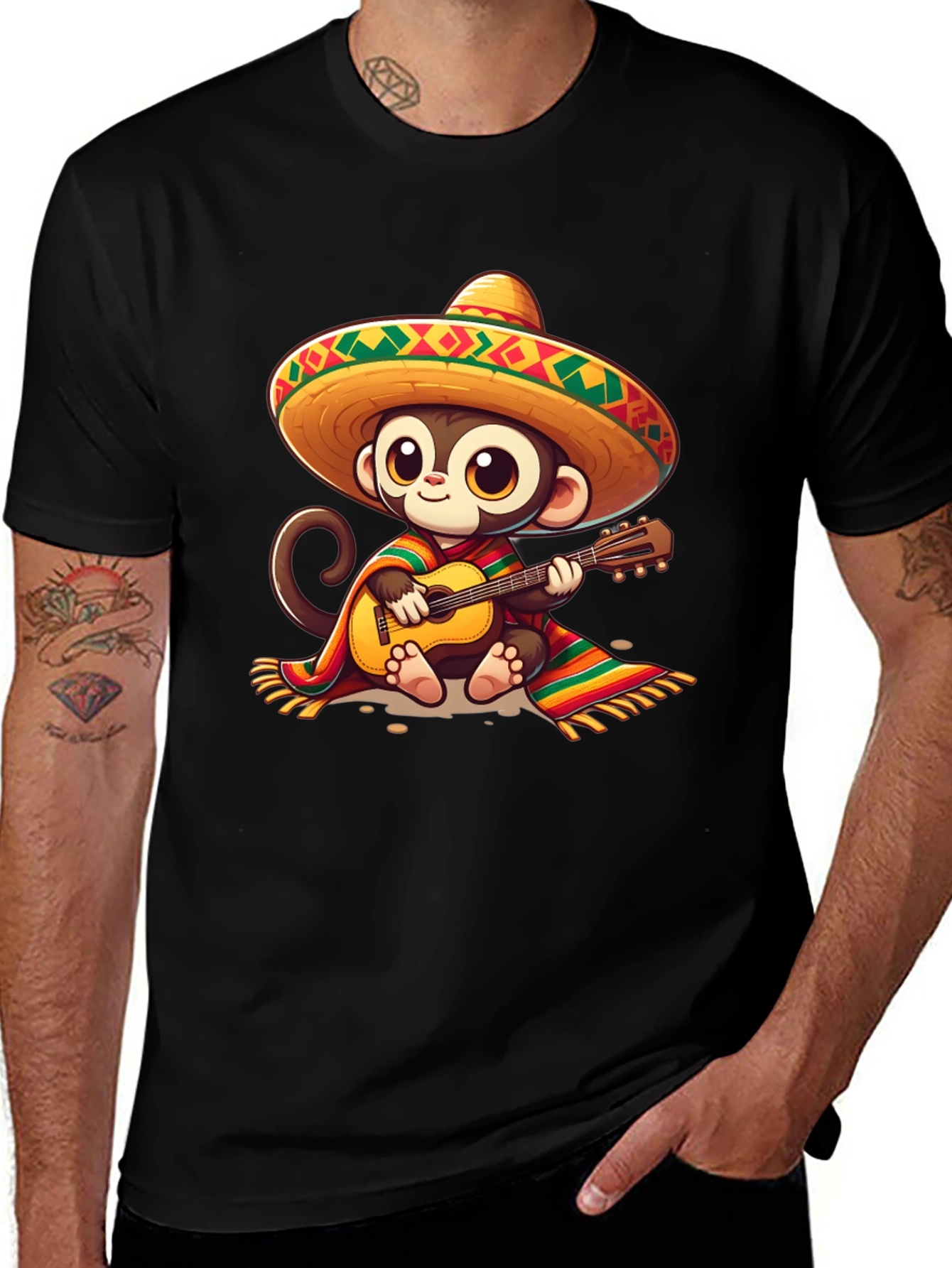 Black Monkey Mariachi T-Shirt main image