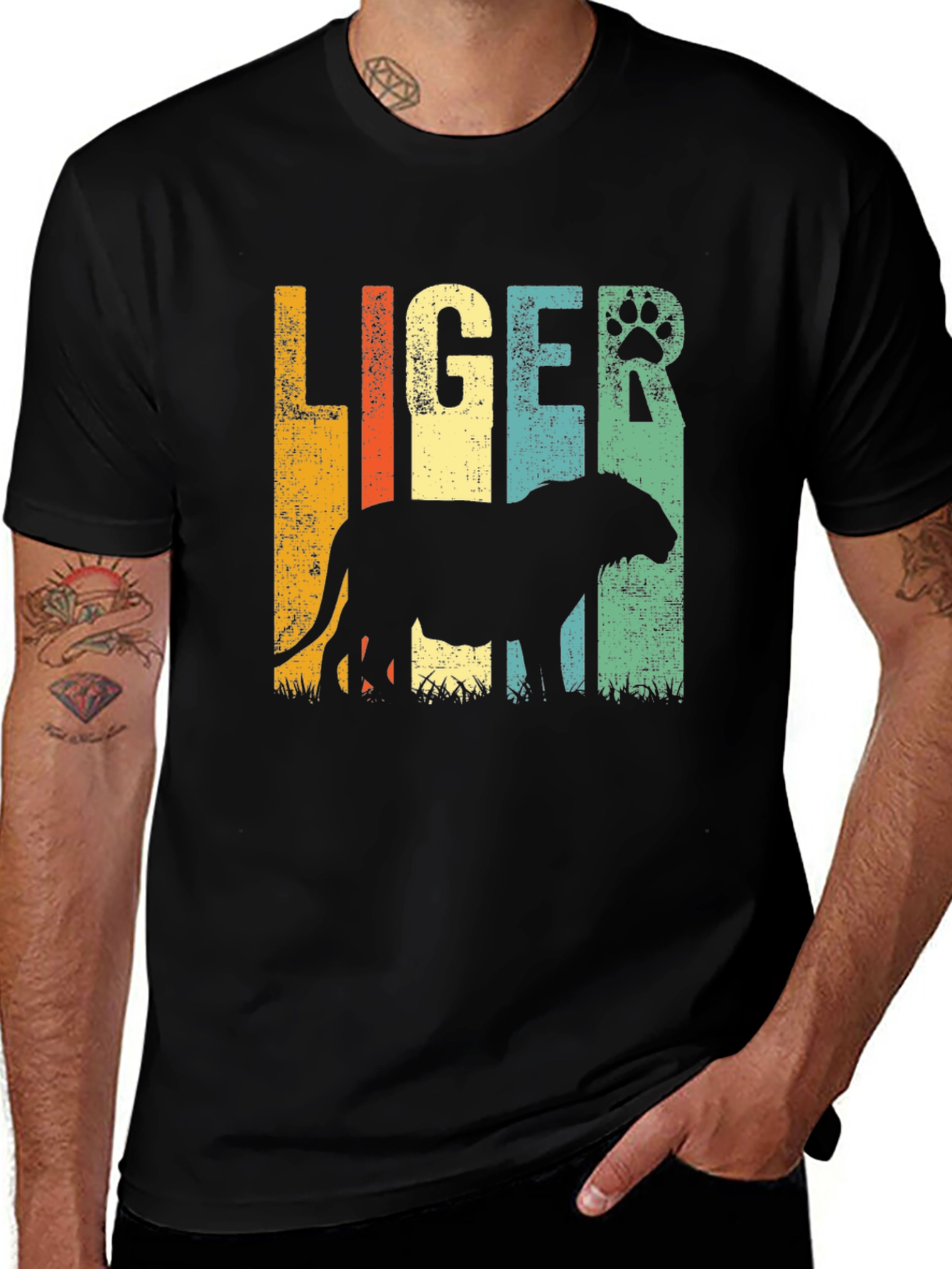 Variant 28 of Vintage Liger Graphic Tee - Animal Lover T-Shirt