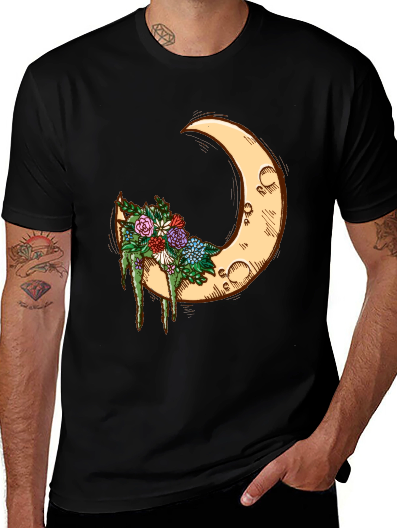 Variant 21 of Crescent Moon Floral Tee