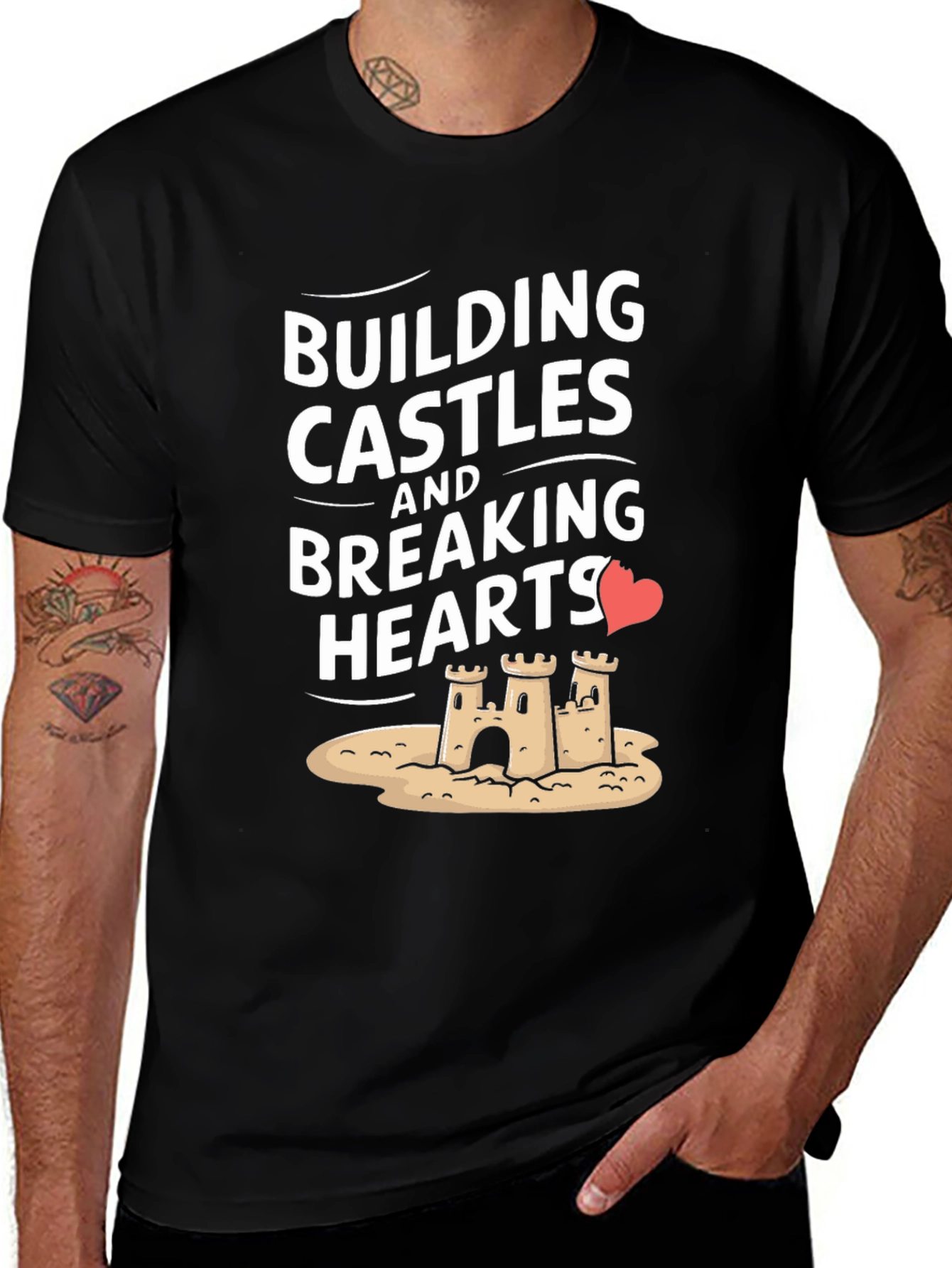 Variant 18 of Building Castles Breaking Hearts Graphic Tee