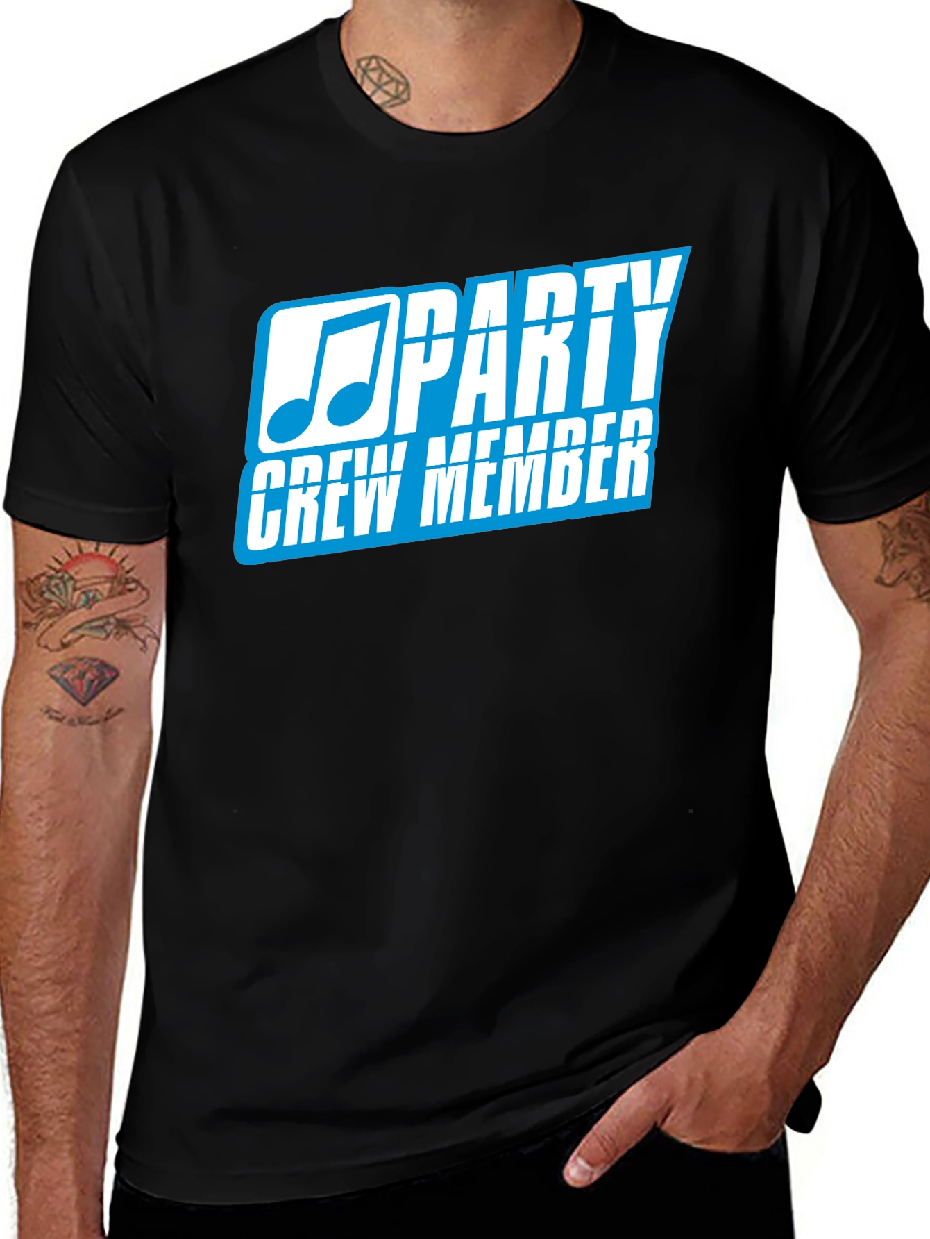 Variant 6 of Party Crew Member Black T-Shirt