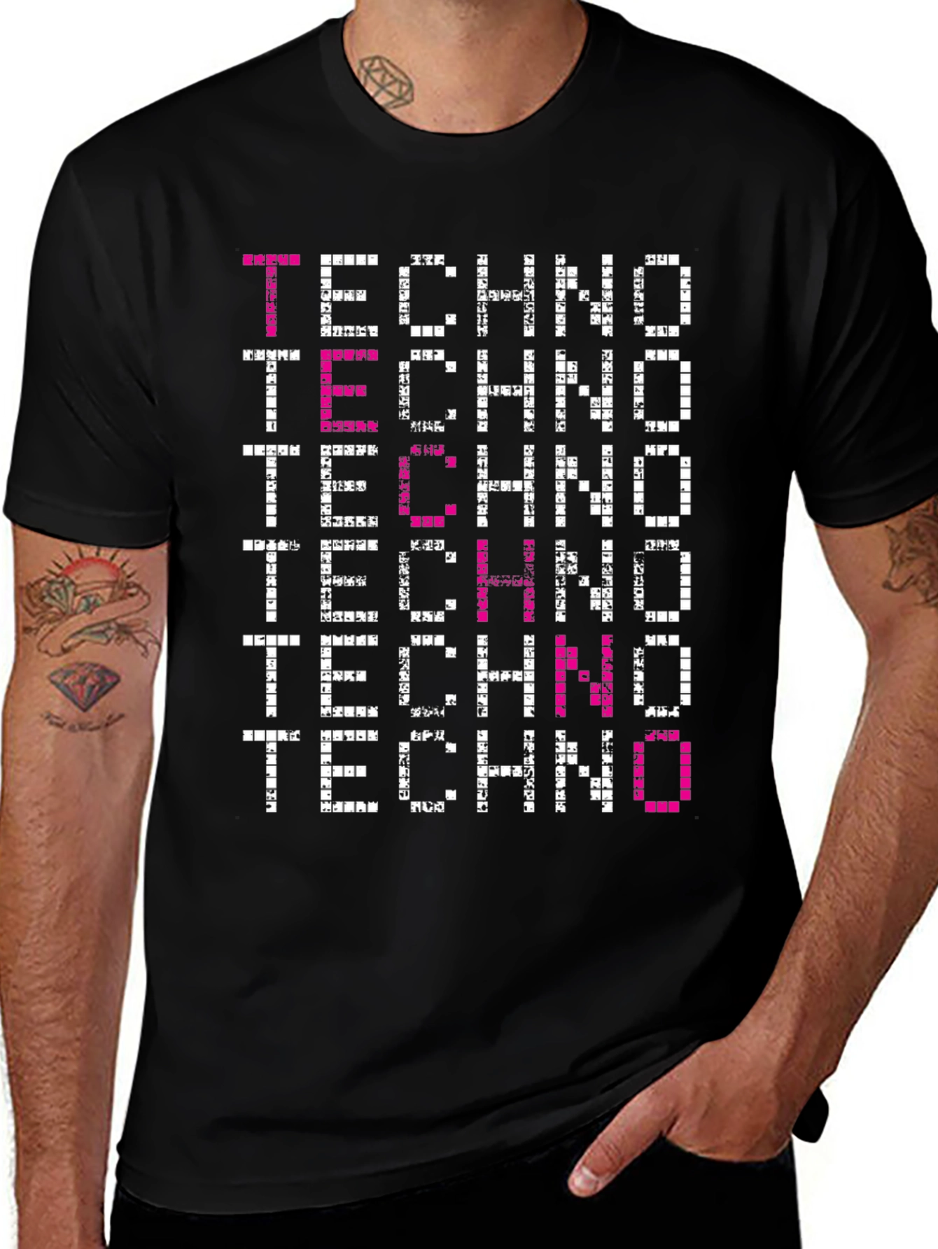 Variant 23 of Techno Music Graphic Print Tee
