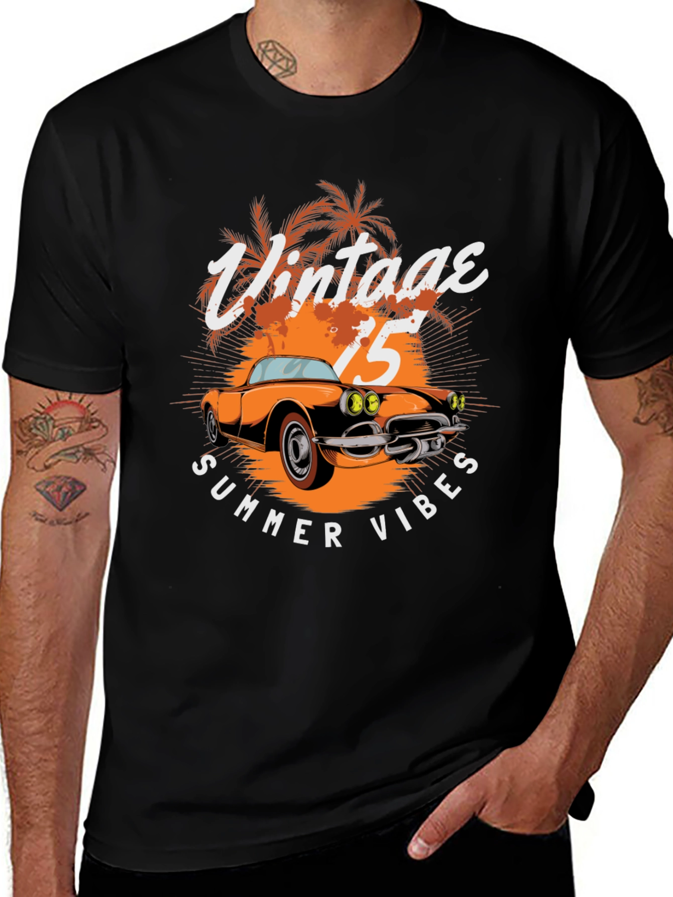 Variant 6 of Vintage Car T-Shirt - Summer Vibes Classic Design