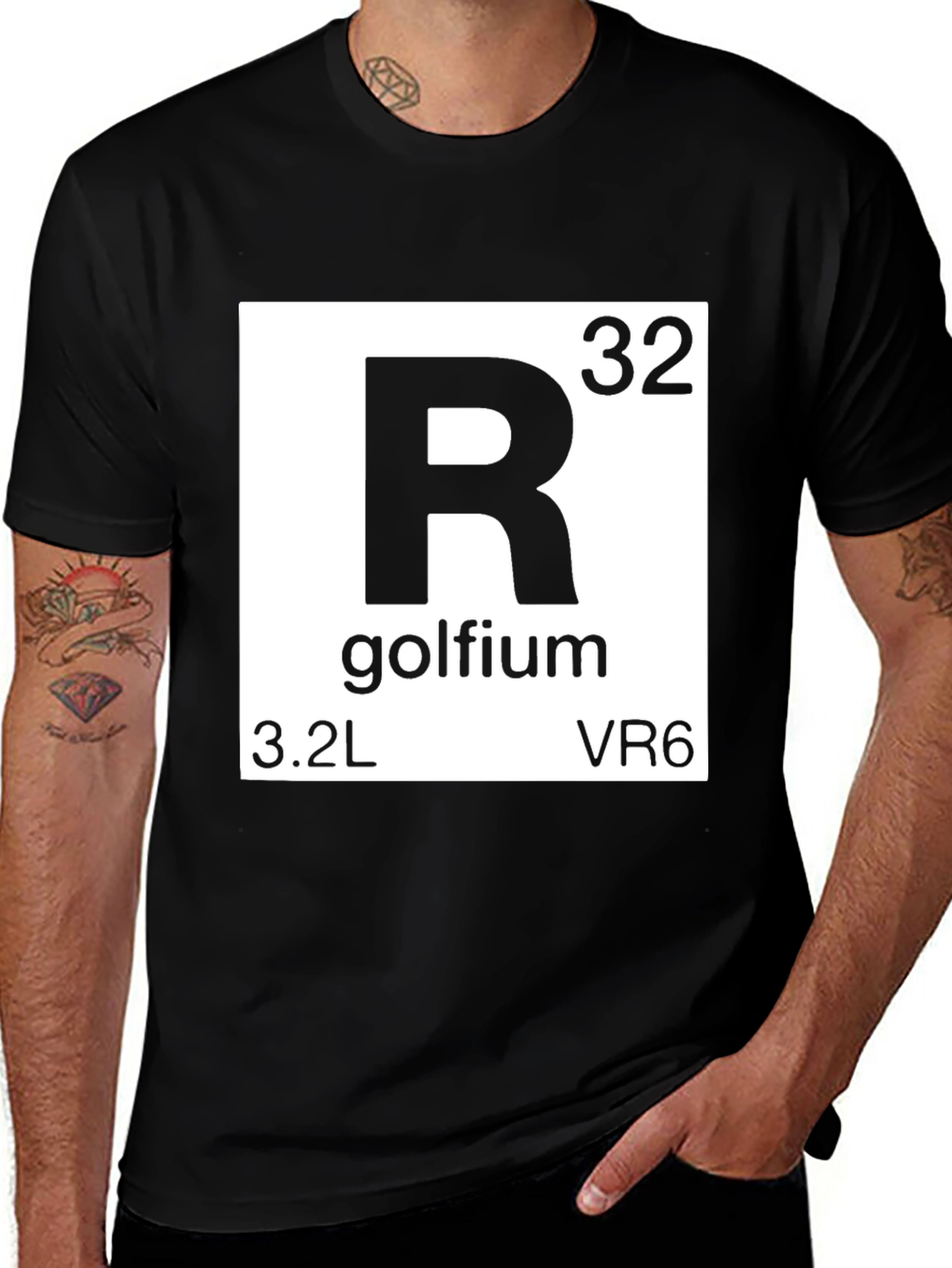 Variant 19 of Golfium Periodic Table T-Shirt - Novelty Funny Golf Tee