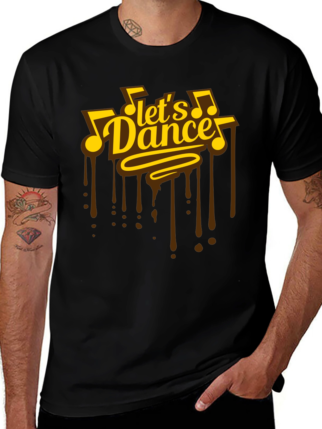 Variant 13 of Let's Dance Graphic Tee - Unique Music Lover Design