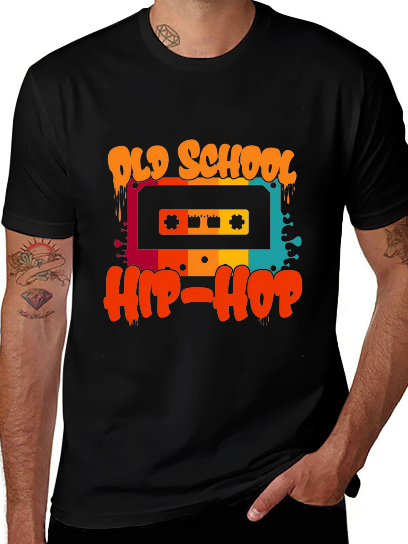 Variant 19 of Old School Hip-Hop Cassette Tape T-Shirt