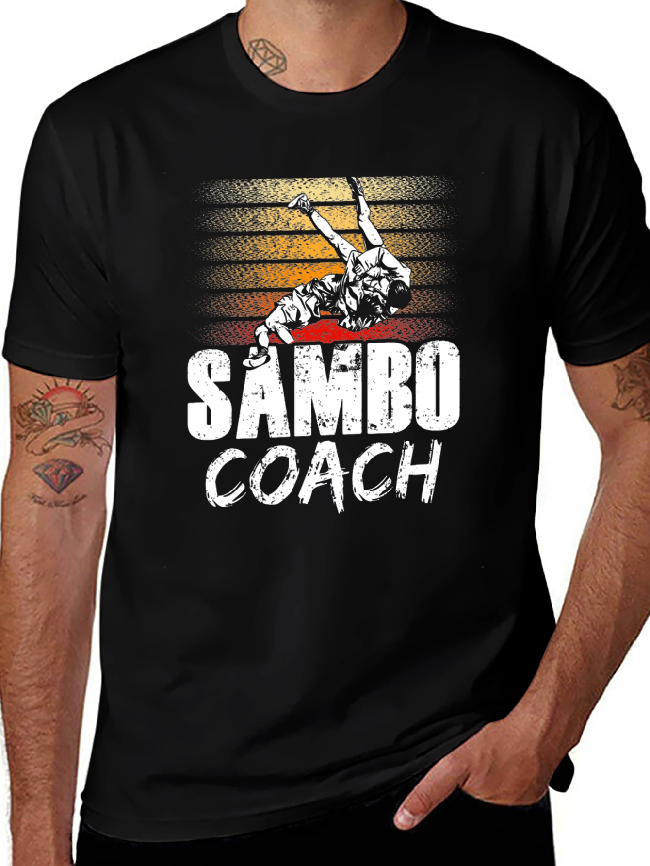 Sambo Coach Graphic T-Shirt