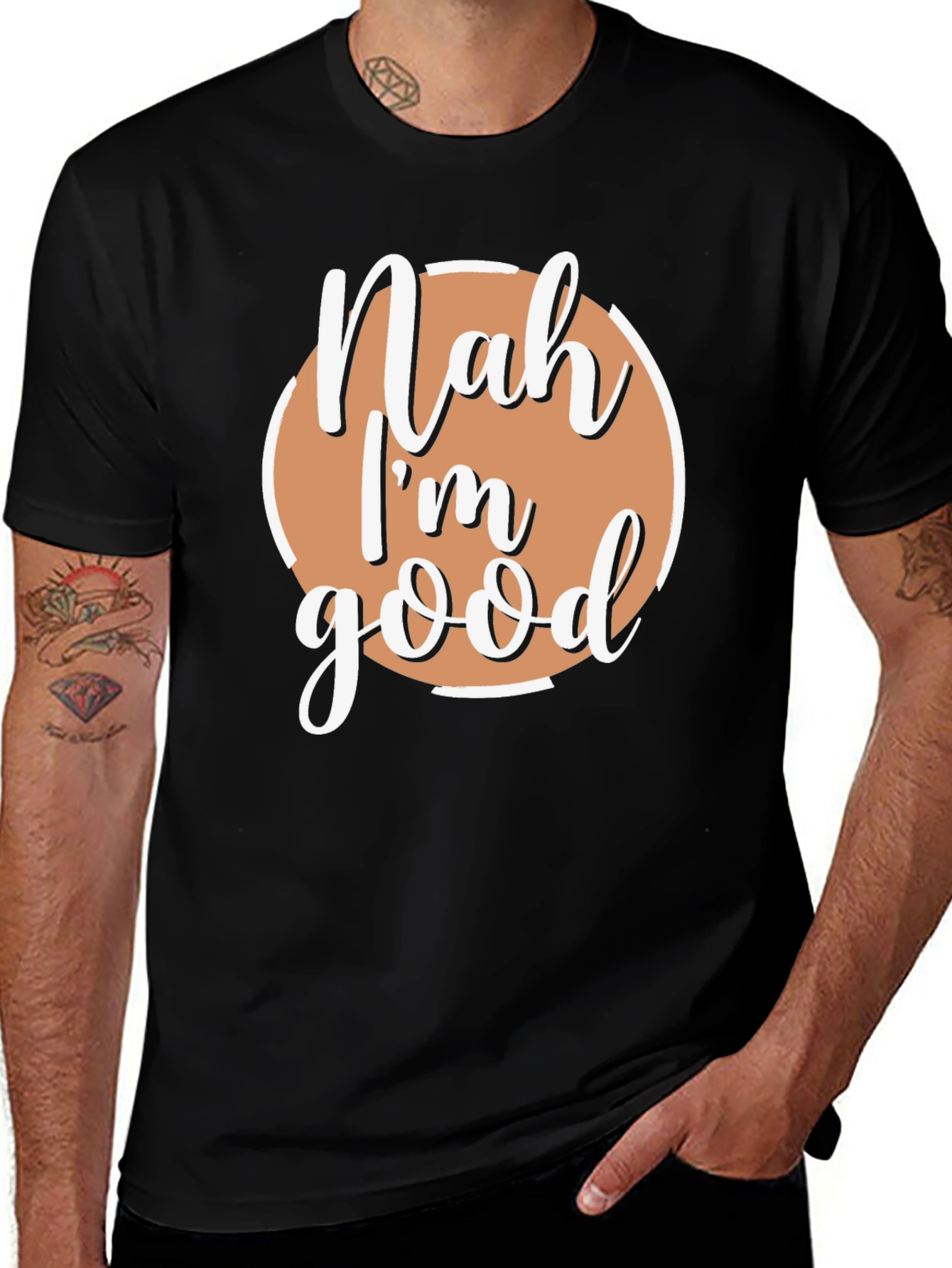 Variant 15 of Nah, I'm Good Graphic Tee - Casual Comfort
