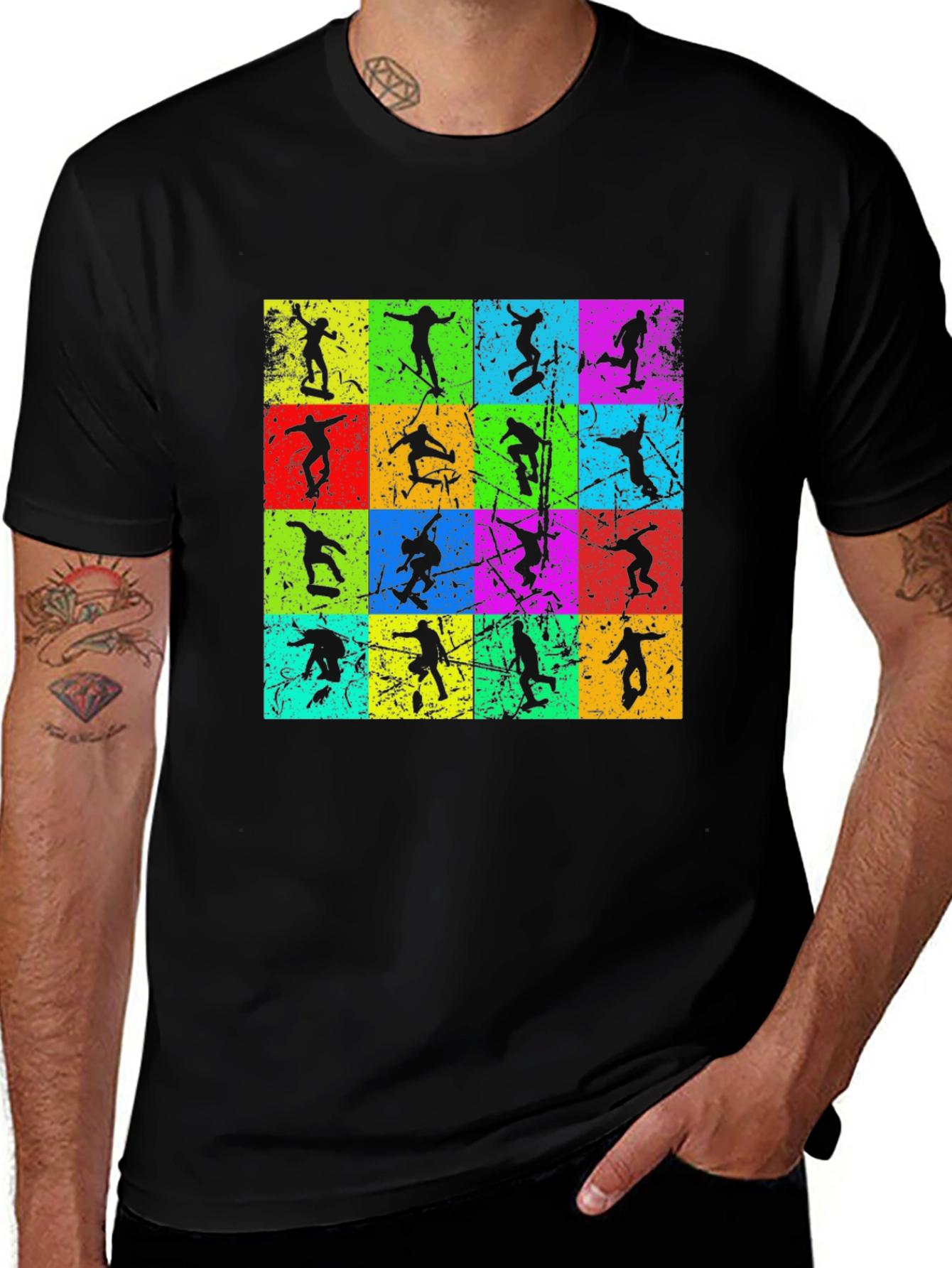 Variant 24 of Retro Skater Grid T-Shirt - Cool & Unique Design