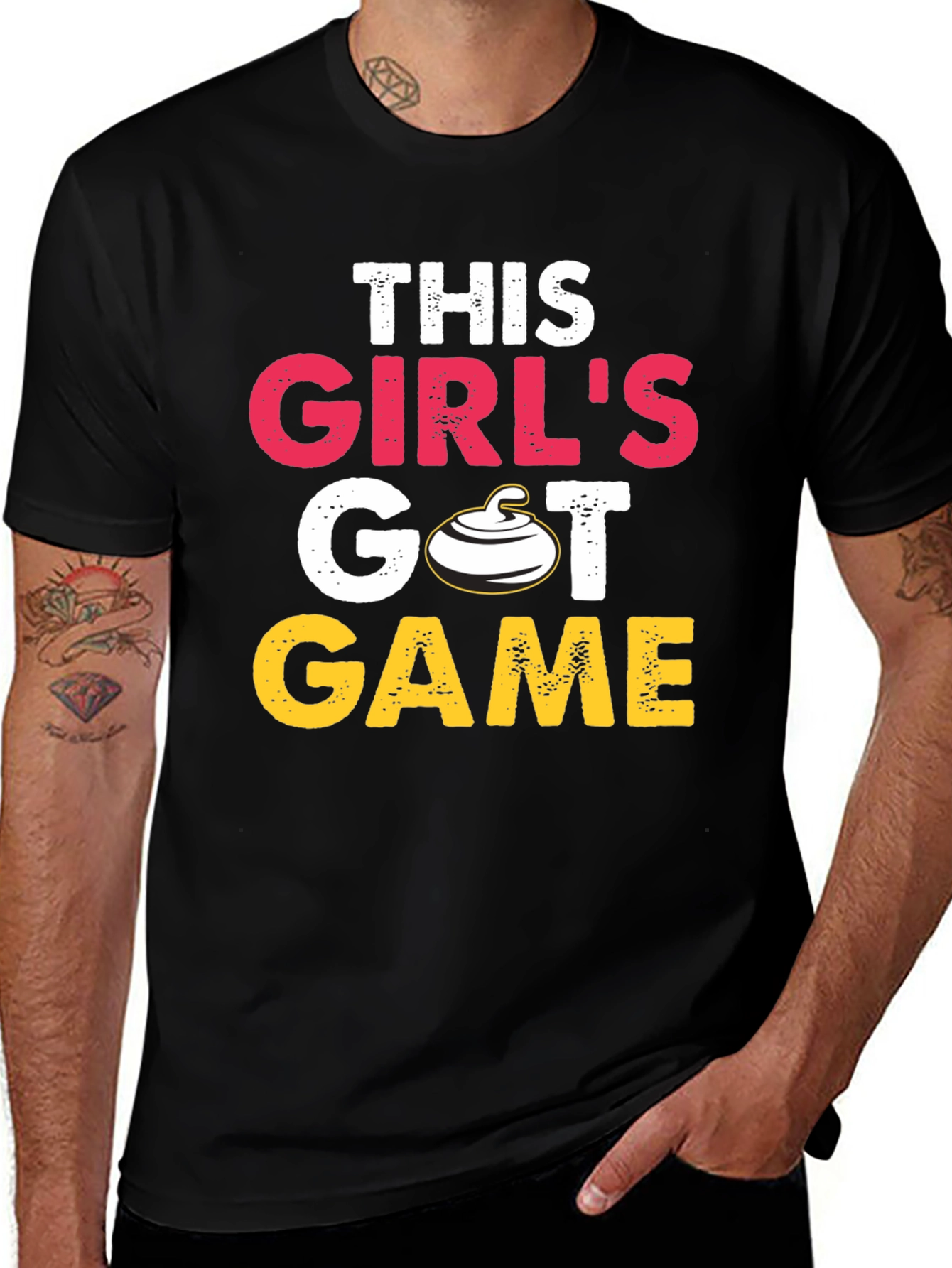 Variant 14 of This Girl's Got Game Curling T-Shirt