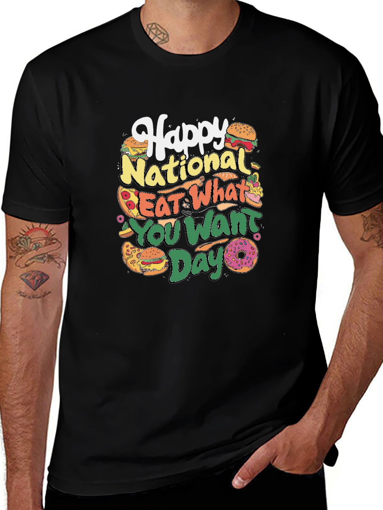 Variant 18 of Happy National Eat What You Want Day T-Shirt