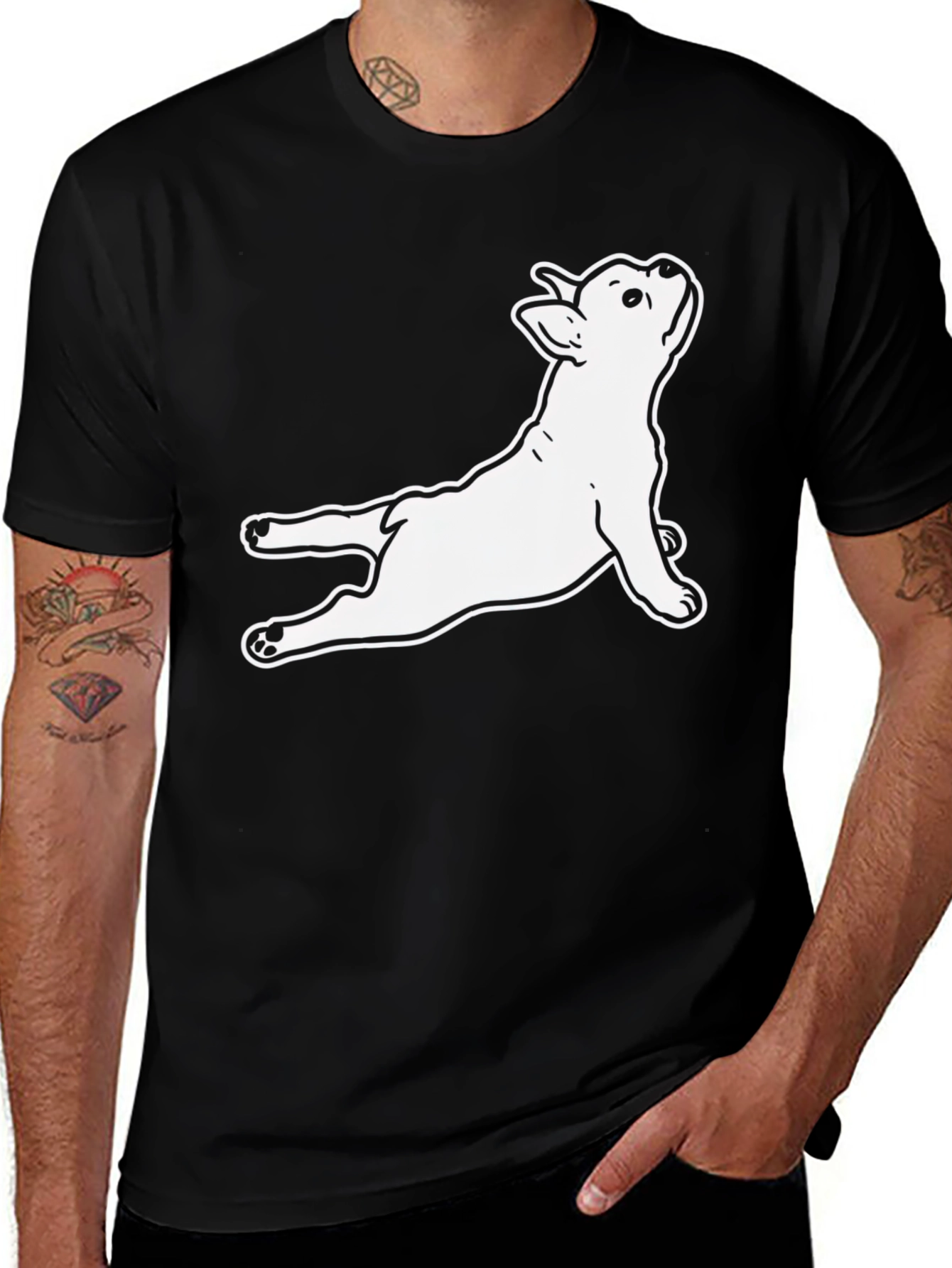 Yoga Dog T-Shirt - Black