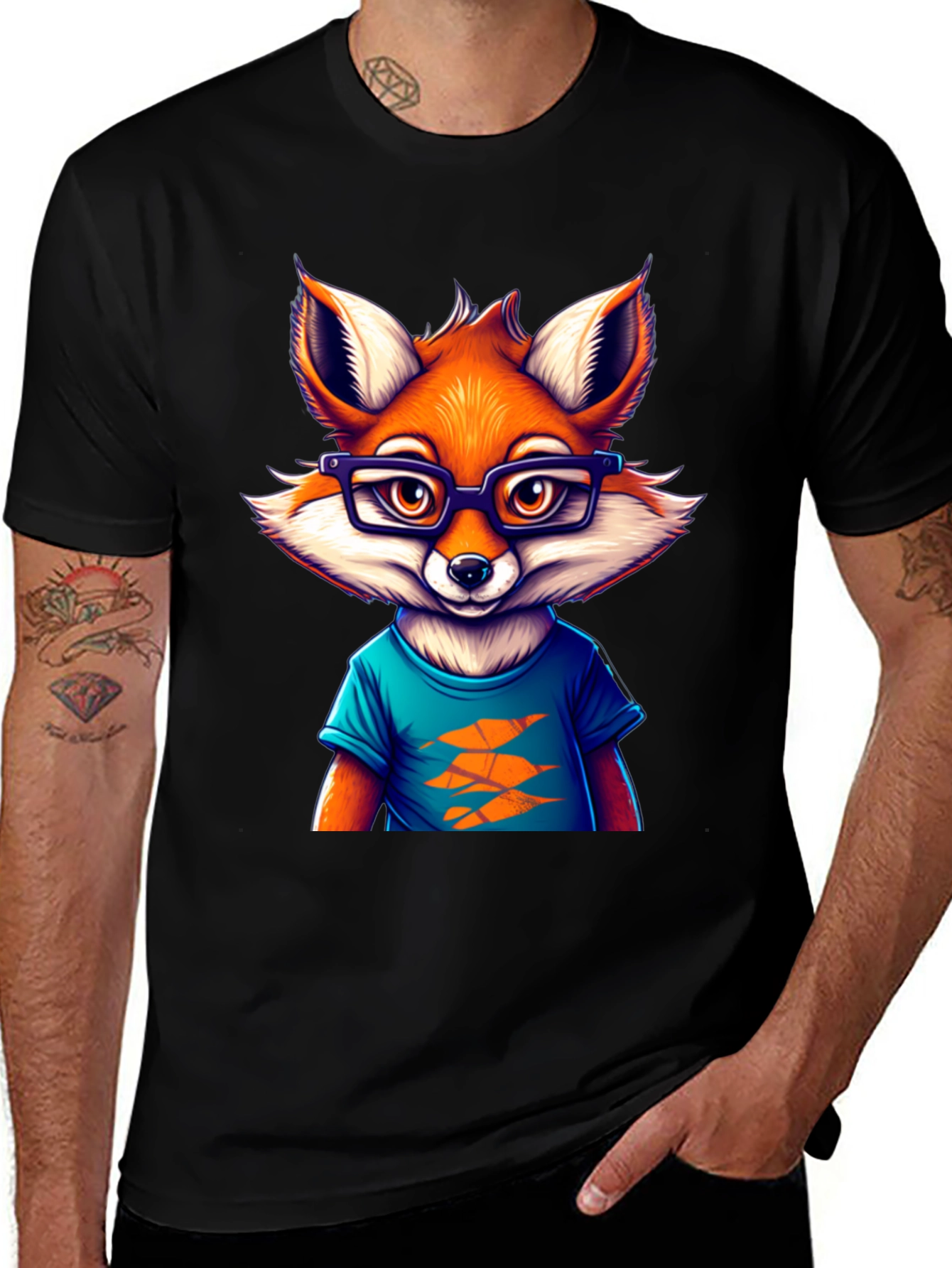 Variant 26 of Cool Fox Graphic Tee - Unique Design