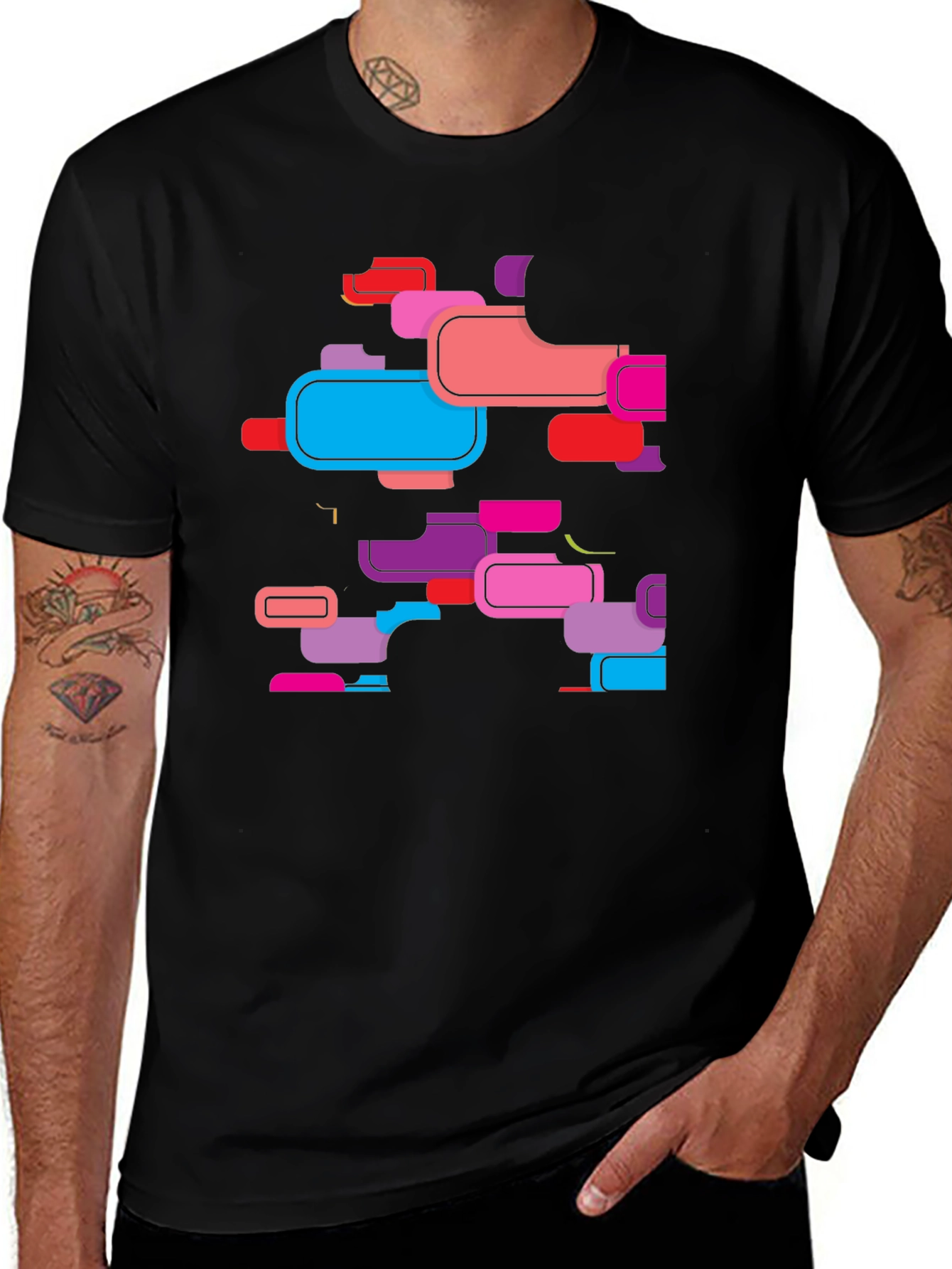 Variant 20 of Abstract Graphic Black T-Shirt