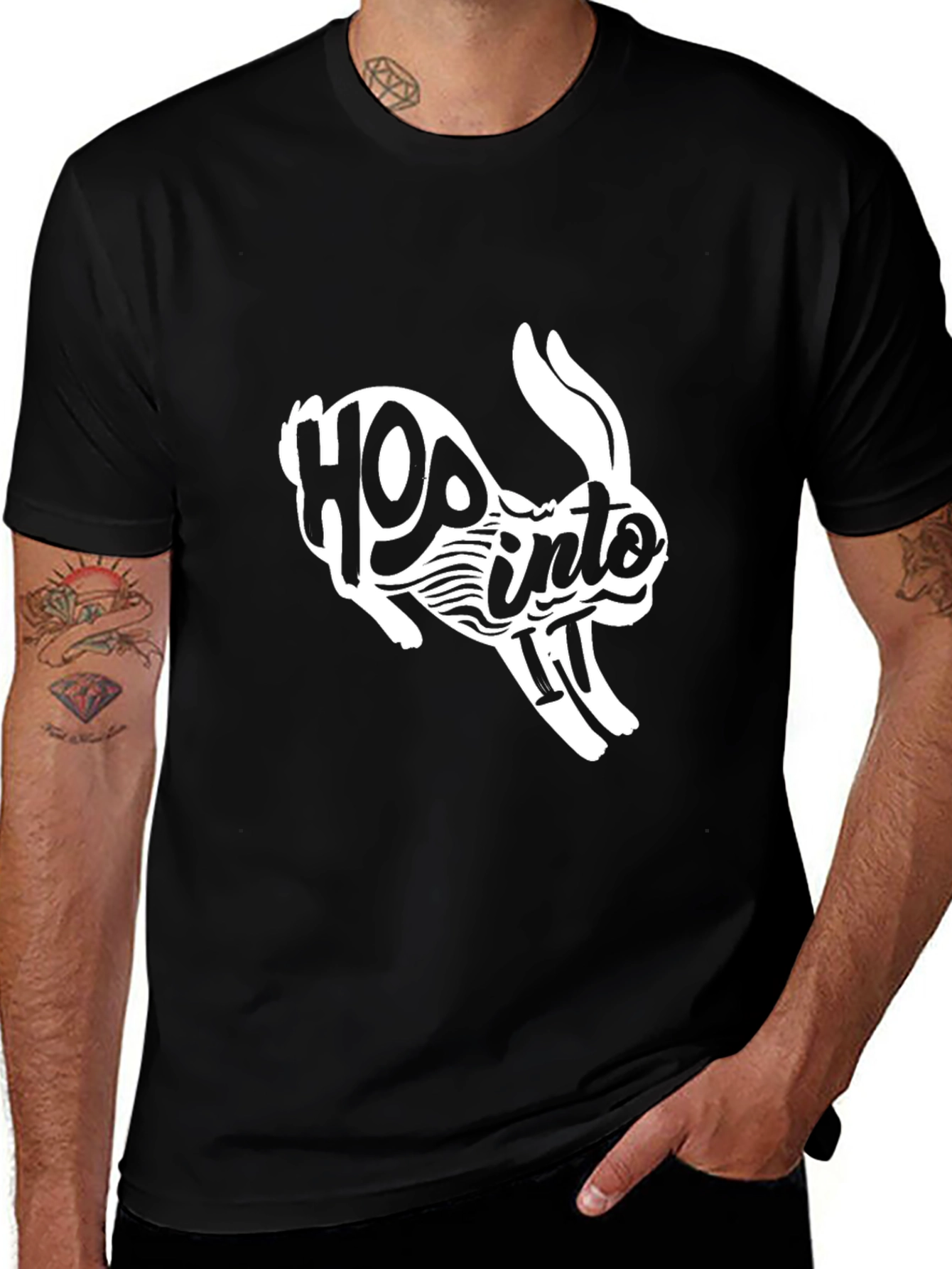 Black Hop Into It Graphic Tee main image