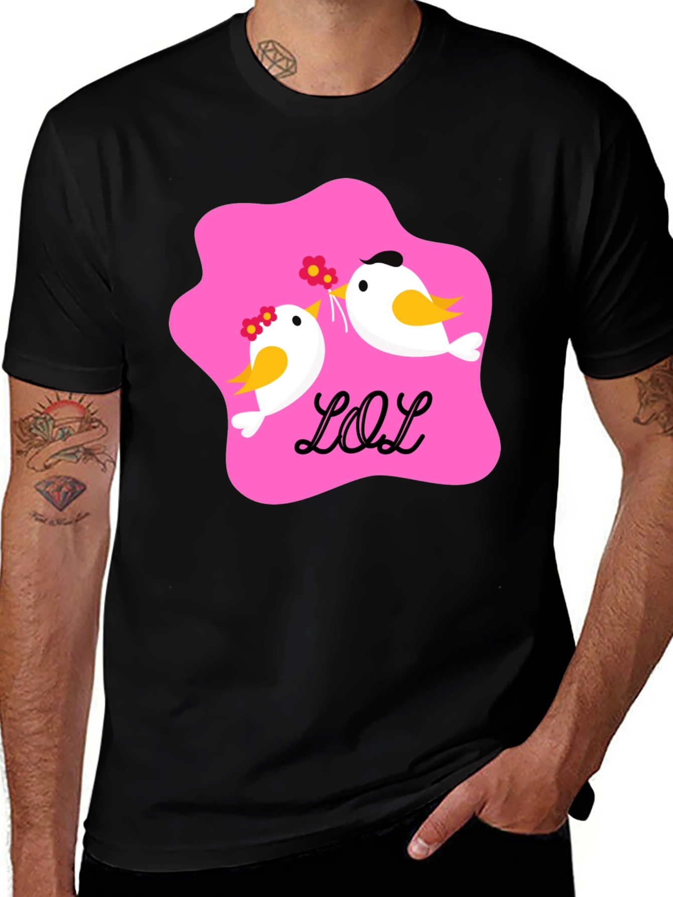 Variant 18 of LOL Birds Graphic Tee - Cute Couple T-Shirt