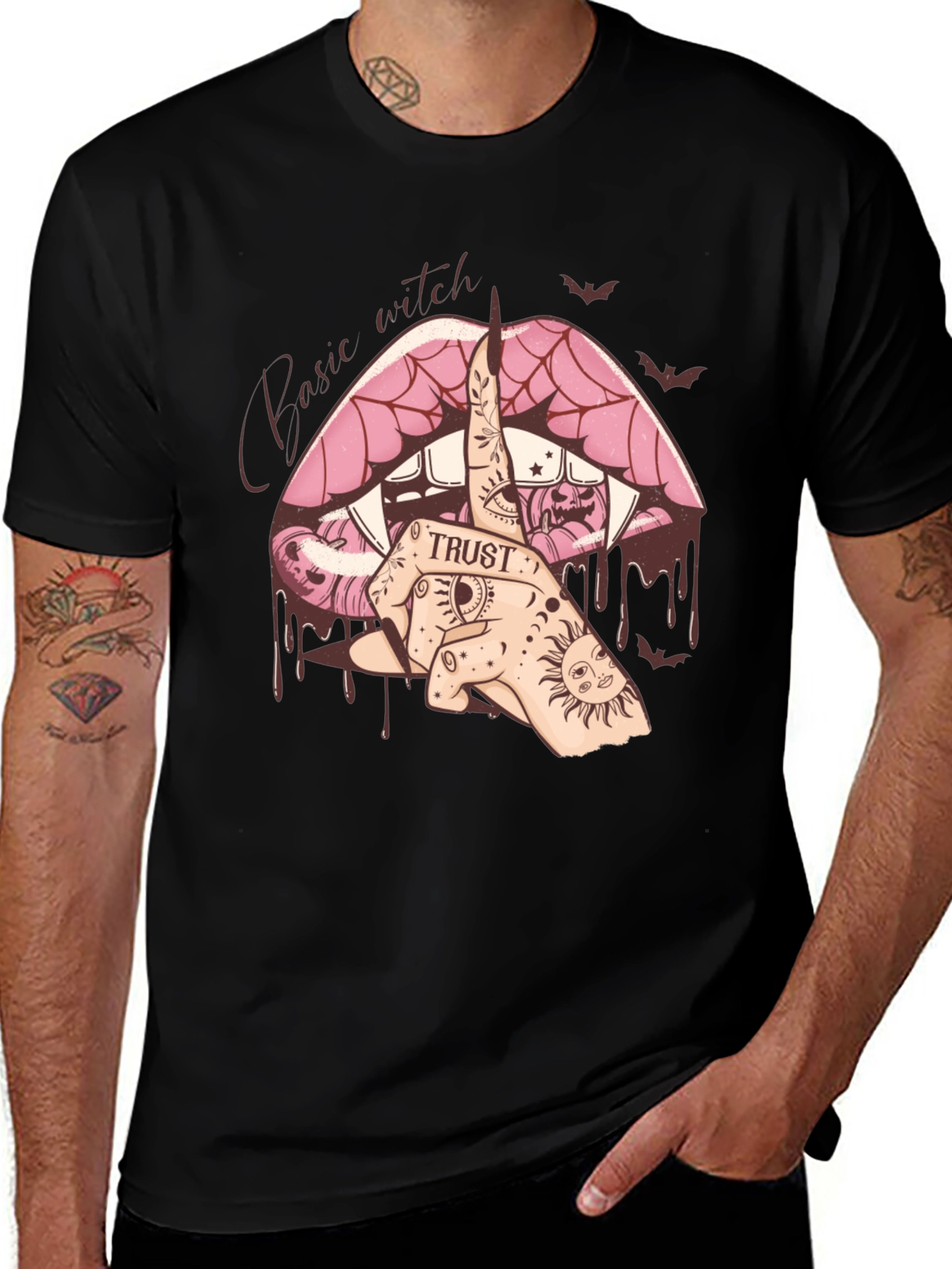 Variant 24 of Basic Witch Lips Graphic T-Shirt