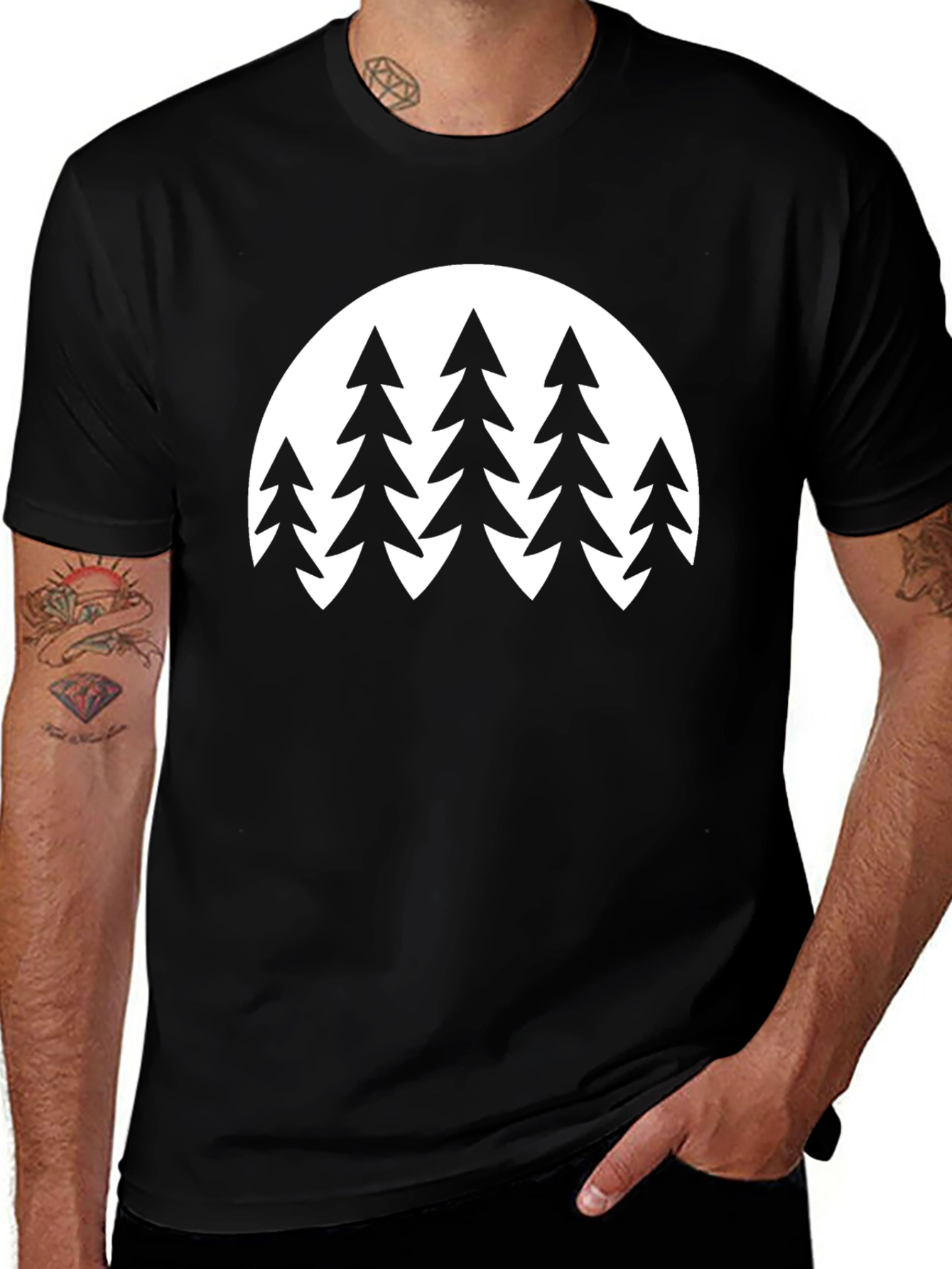 Variant 5 of Nature Scene Black Tee