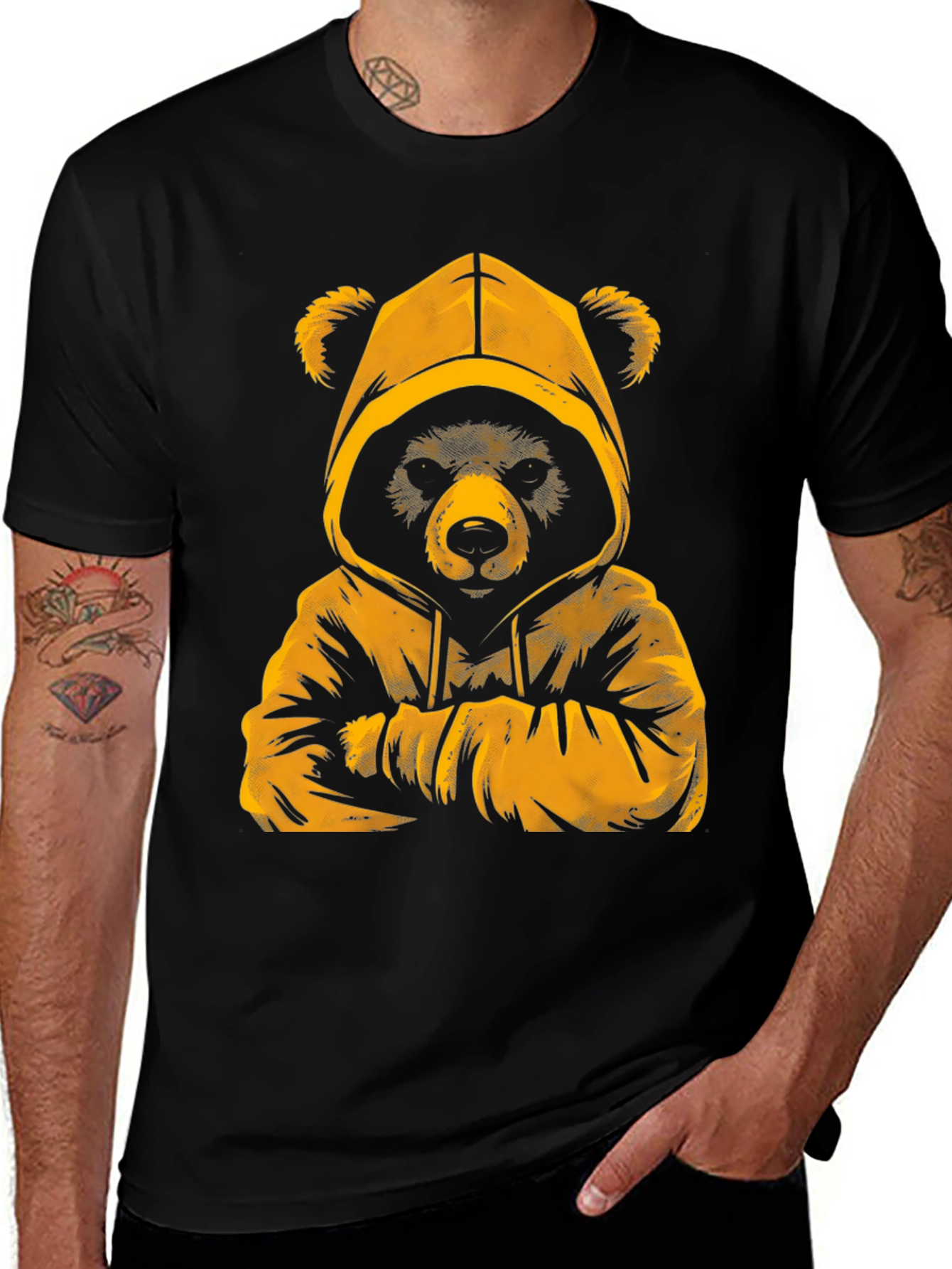 Variant 8 of Bear in Hoodie Graphic T-Shirt