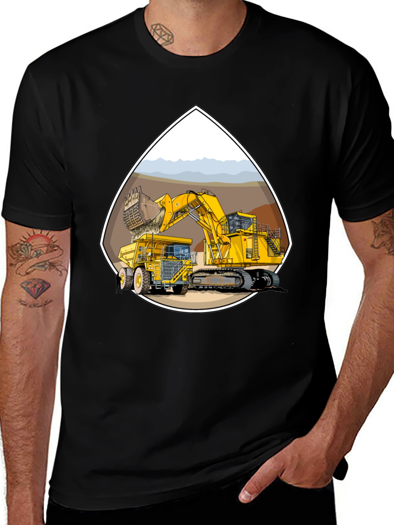 Variant 13 of Construction Crew Graphic Tee - Black